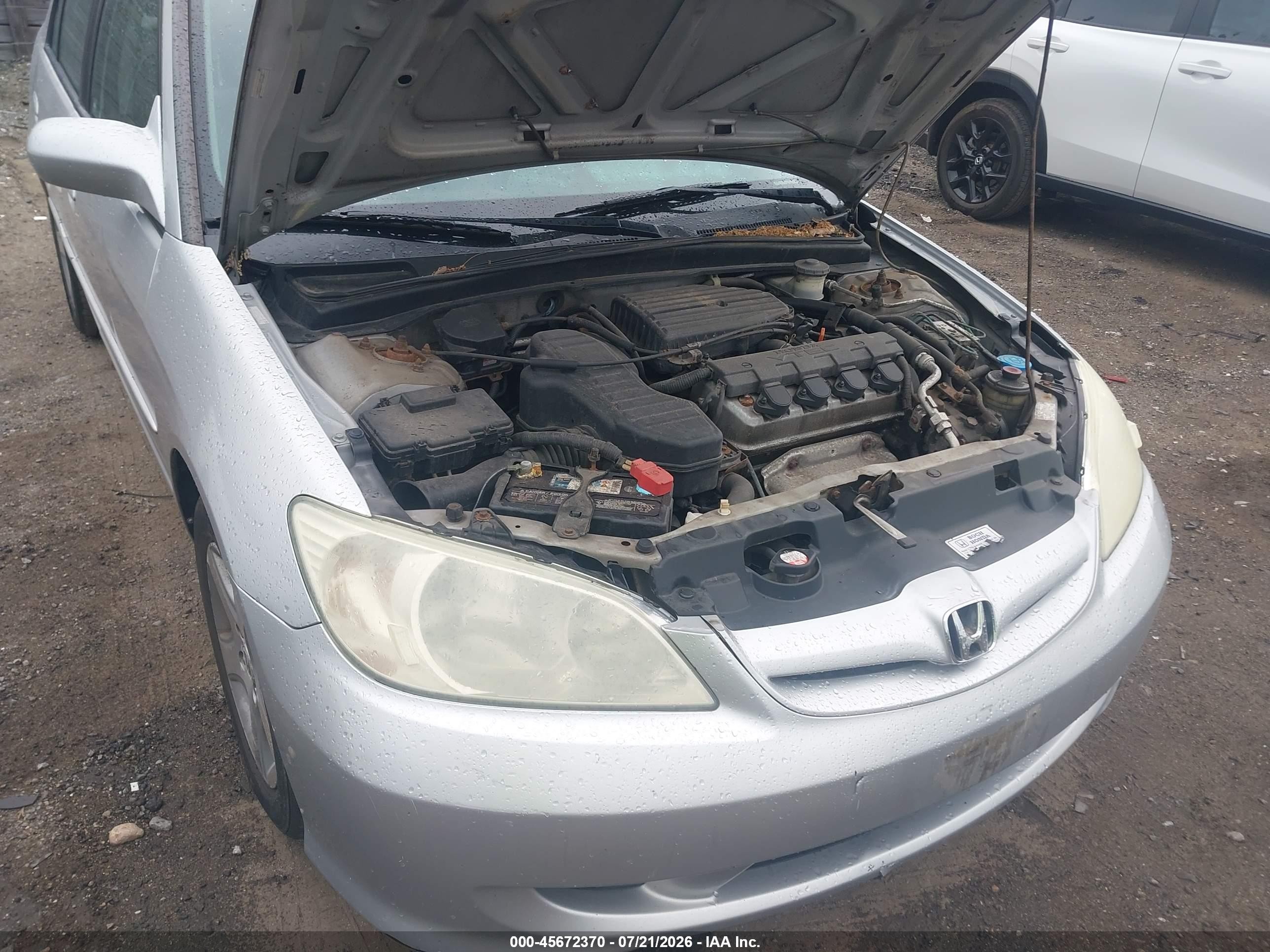 2004 Honda Civic Ex Gray vin: 2HGES267X4H561163