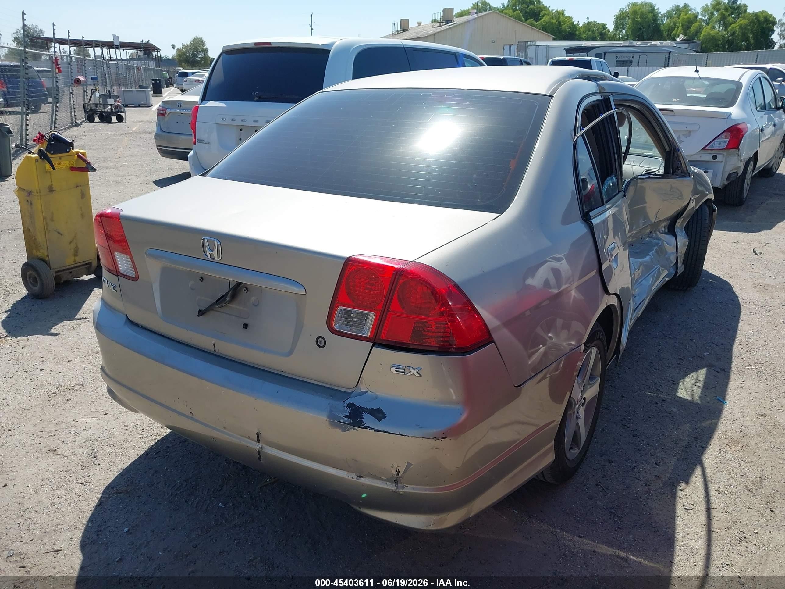 2004 Honda Civic Ex Золотой vin: 2HGES267X4H588931