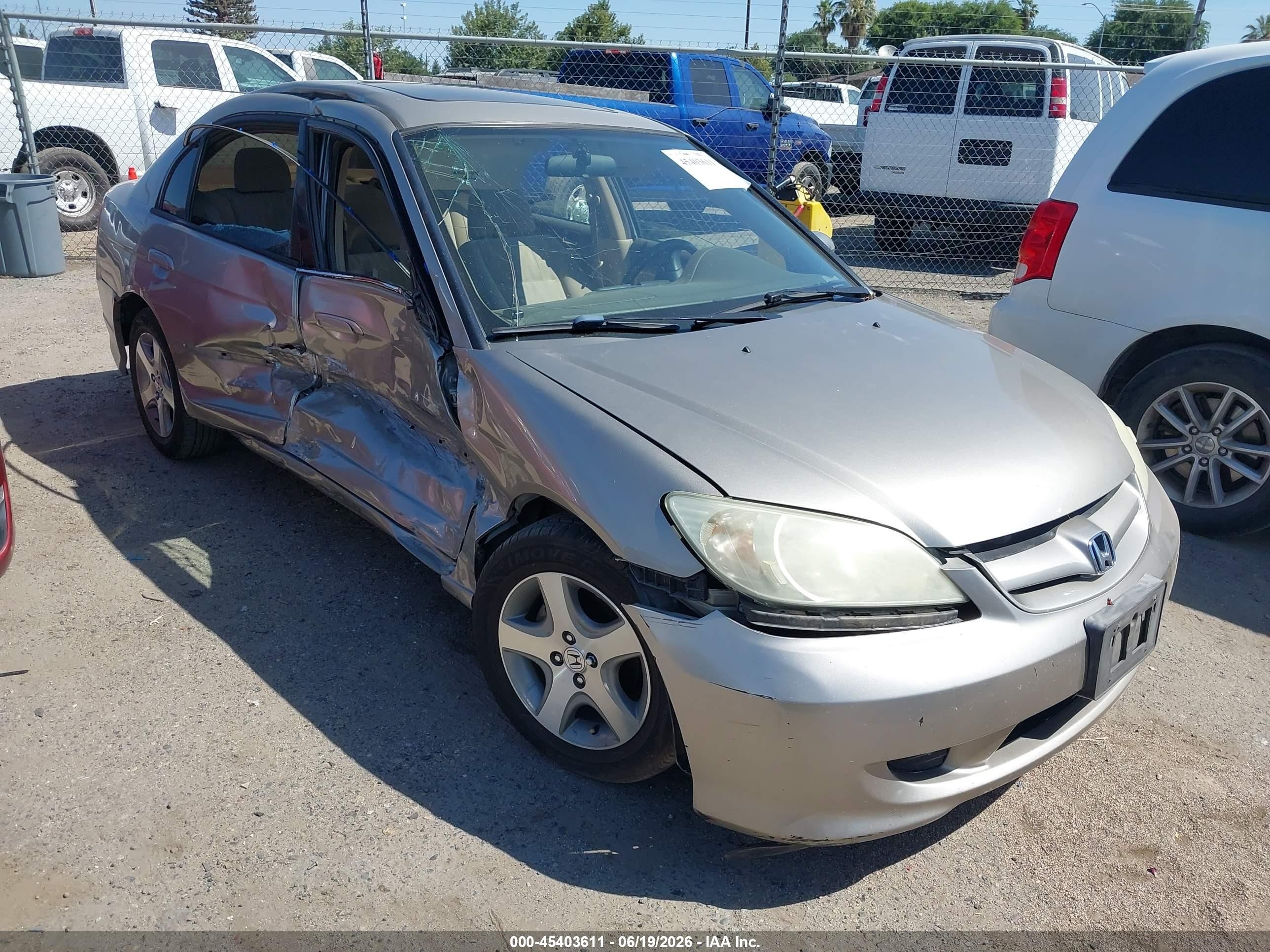 2004 Honda Civic Ex Золотой vin: 2HGES267X4H588931
