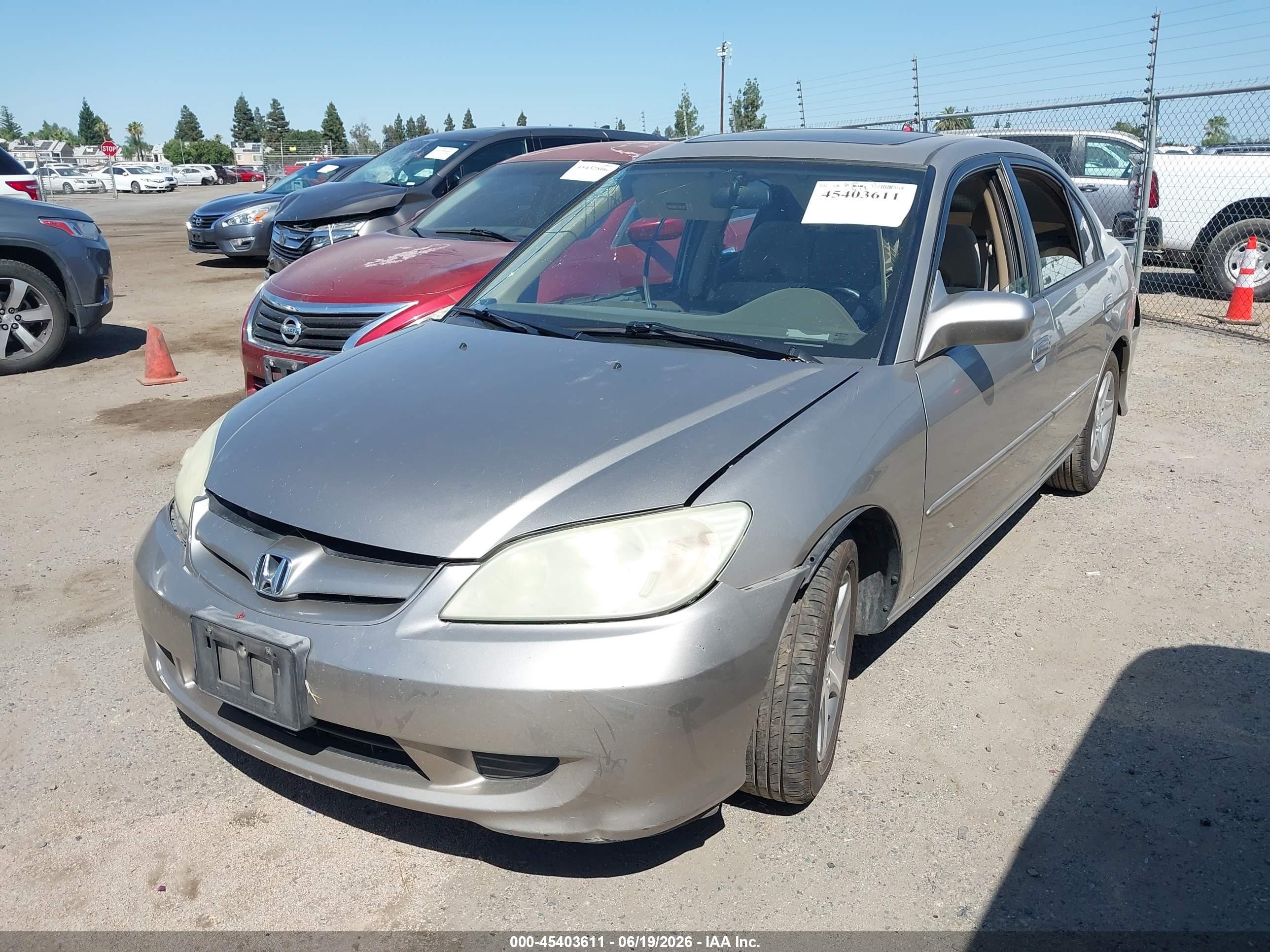 2004 Honda Civic Ex Золотой vin: 2HGES267X4H588931
