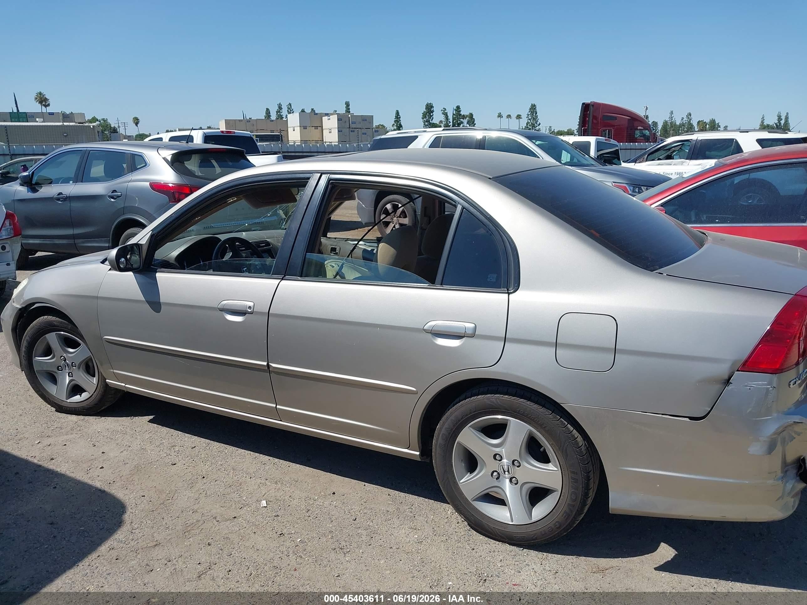 2004 Honda Civic Ex Золотой vin: 2HGES267X4H588931
