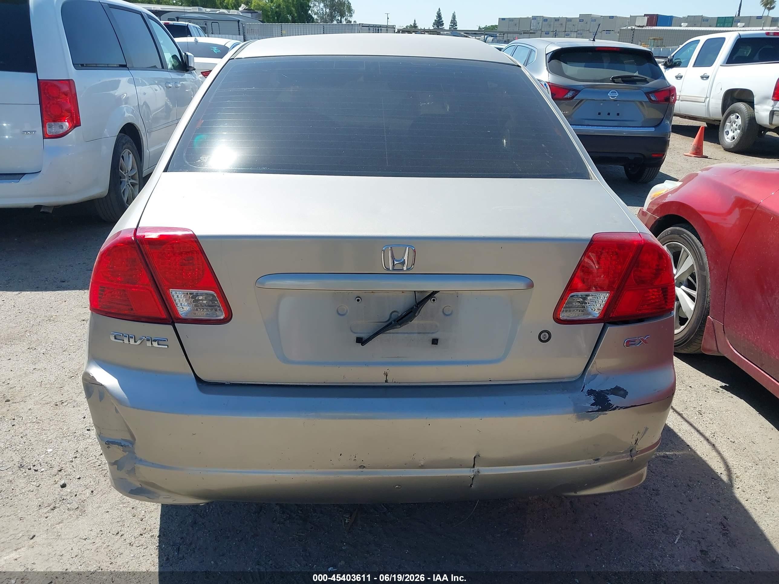 2004 Honda Civic Ex Золотой vin: 2HGES267X4H588931