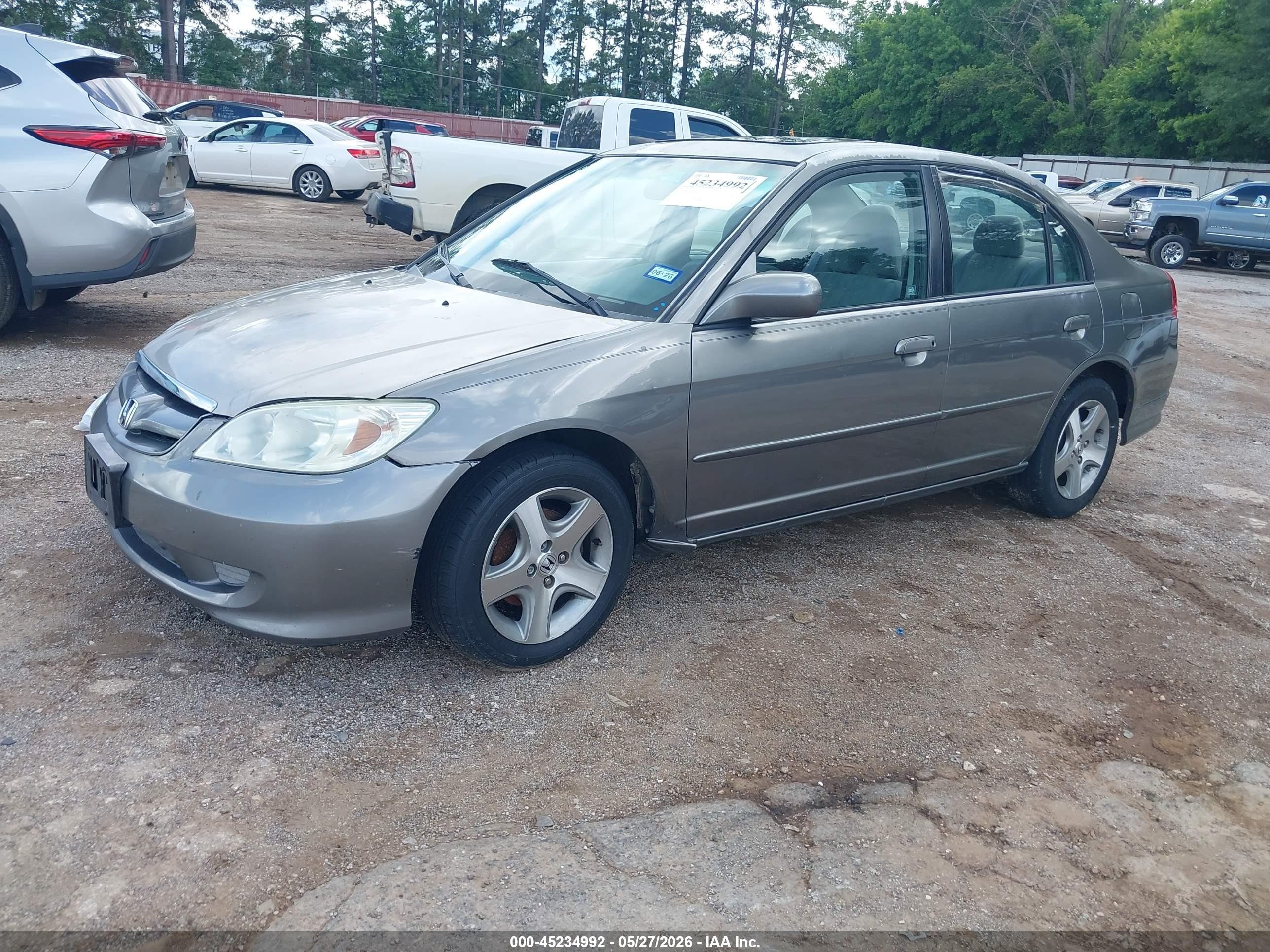2005 Honda Civic Ex Tan vin: 2HGES267X5H516807