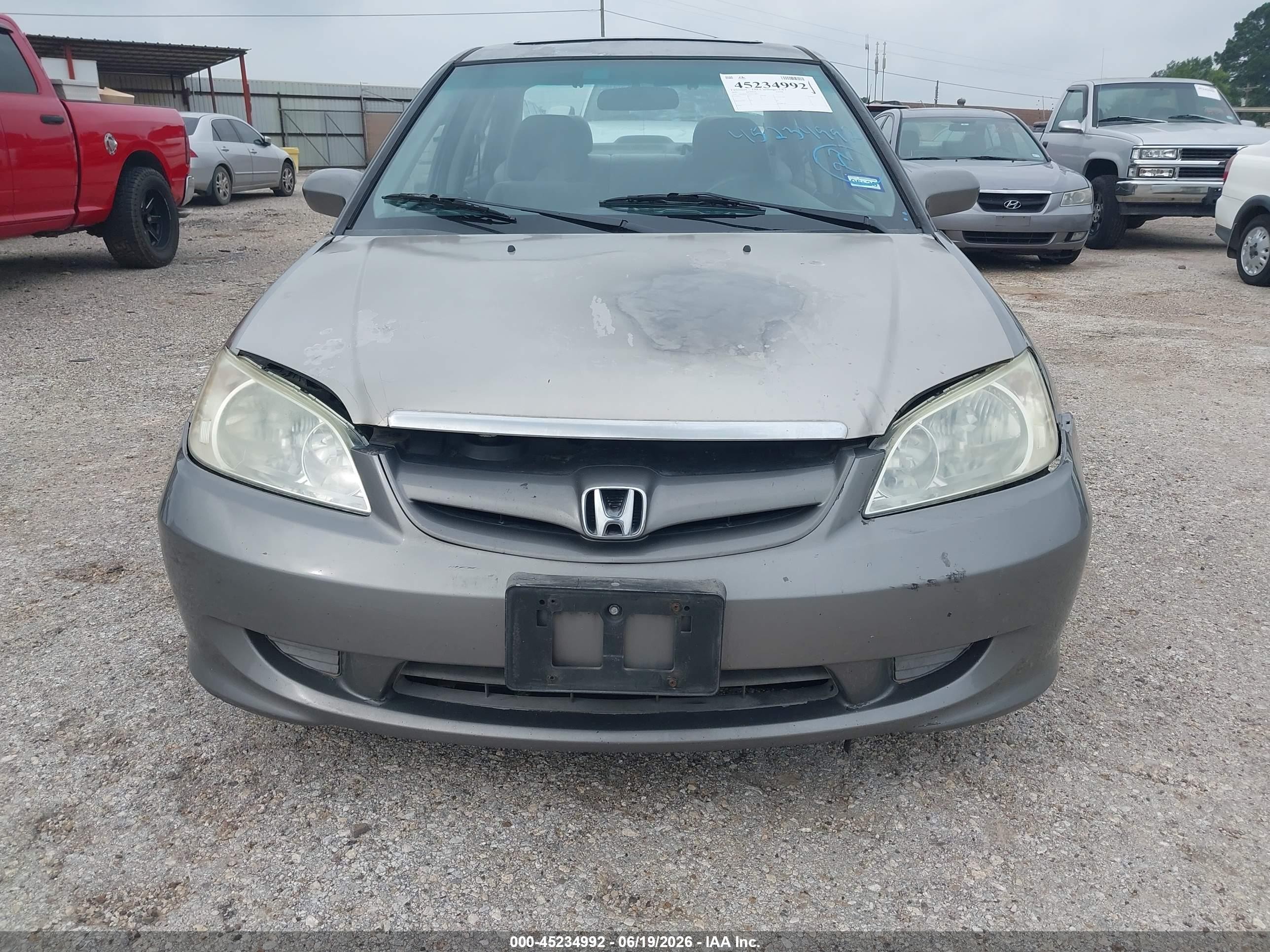 2005 Honda Civic Ex Tan vin: 2HGES267X5H516807