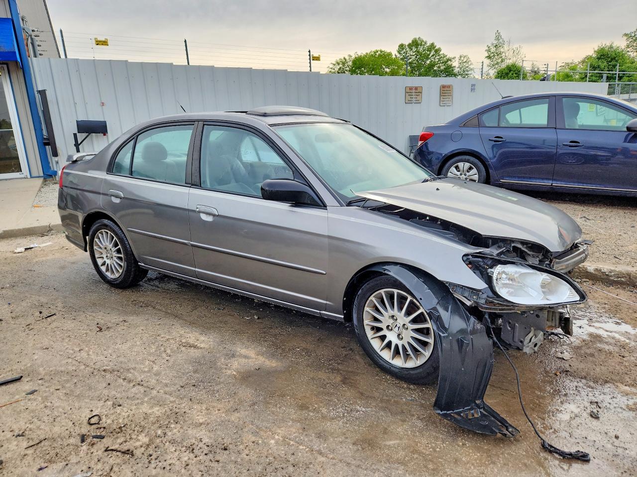 2005 Honda Civic Ex Gray vin: 2HGES267X5H548379