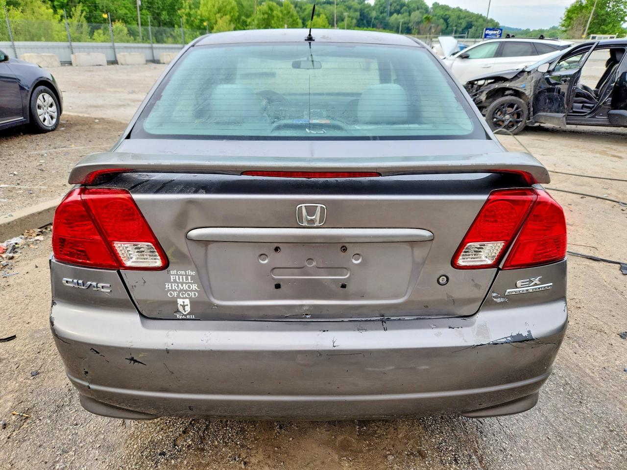 2005 Honda Civic Ex Gray vin: 2HGES267X5H548379