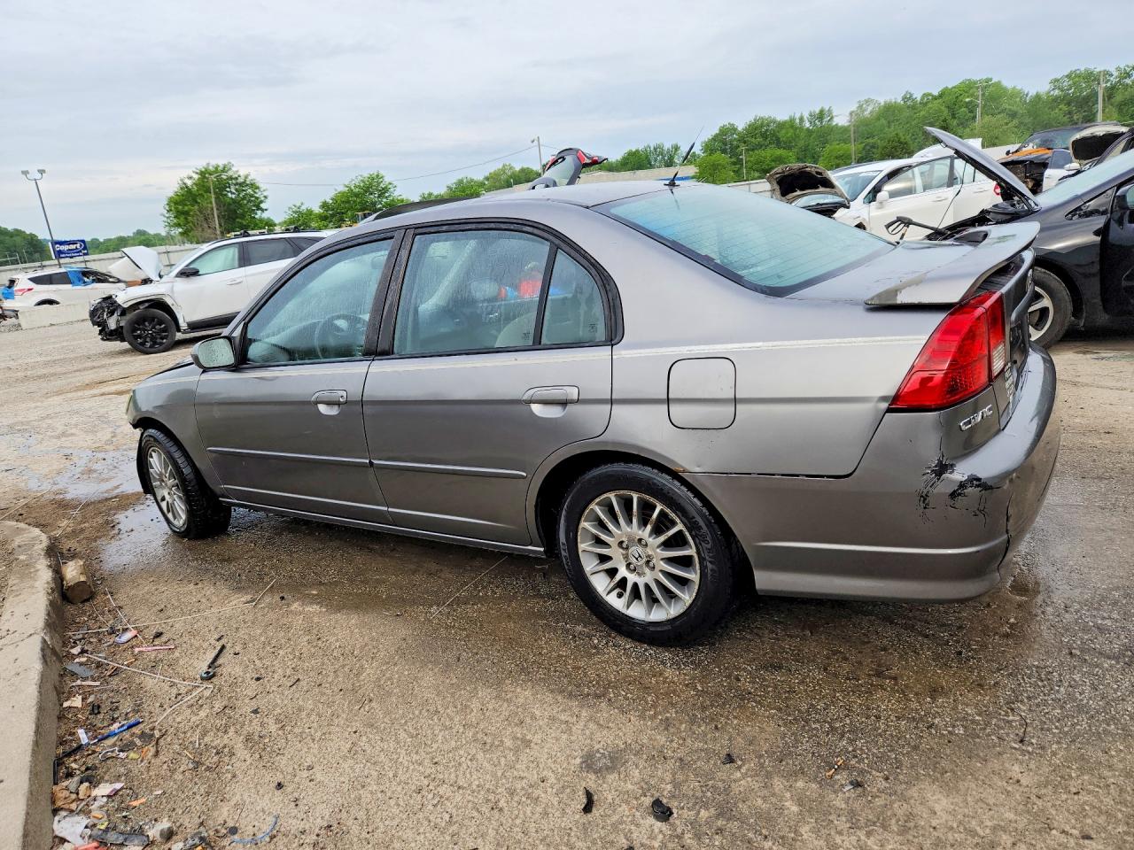 2005 Honda Civic Ex Gray vin: 2HGES267X5H548379