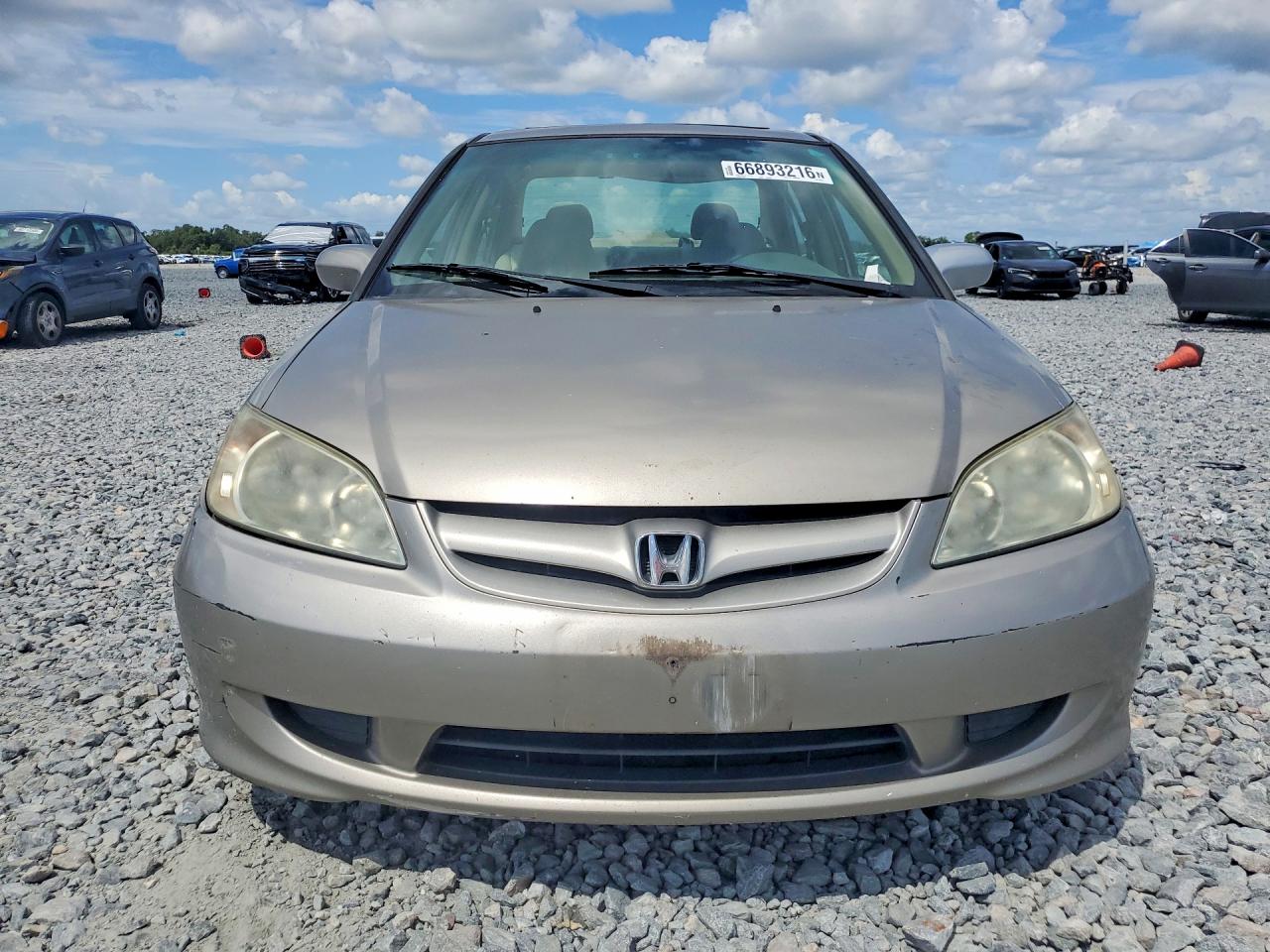 2004 Honda Civic Ex Beige vin: 2HGES26804H609875