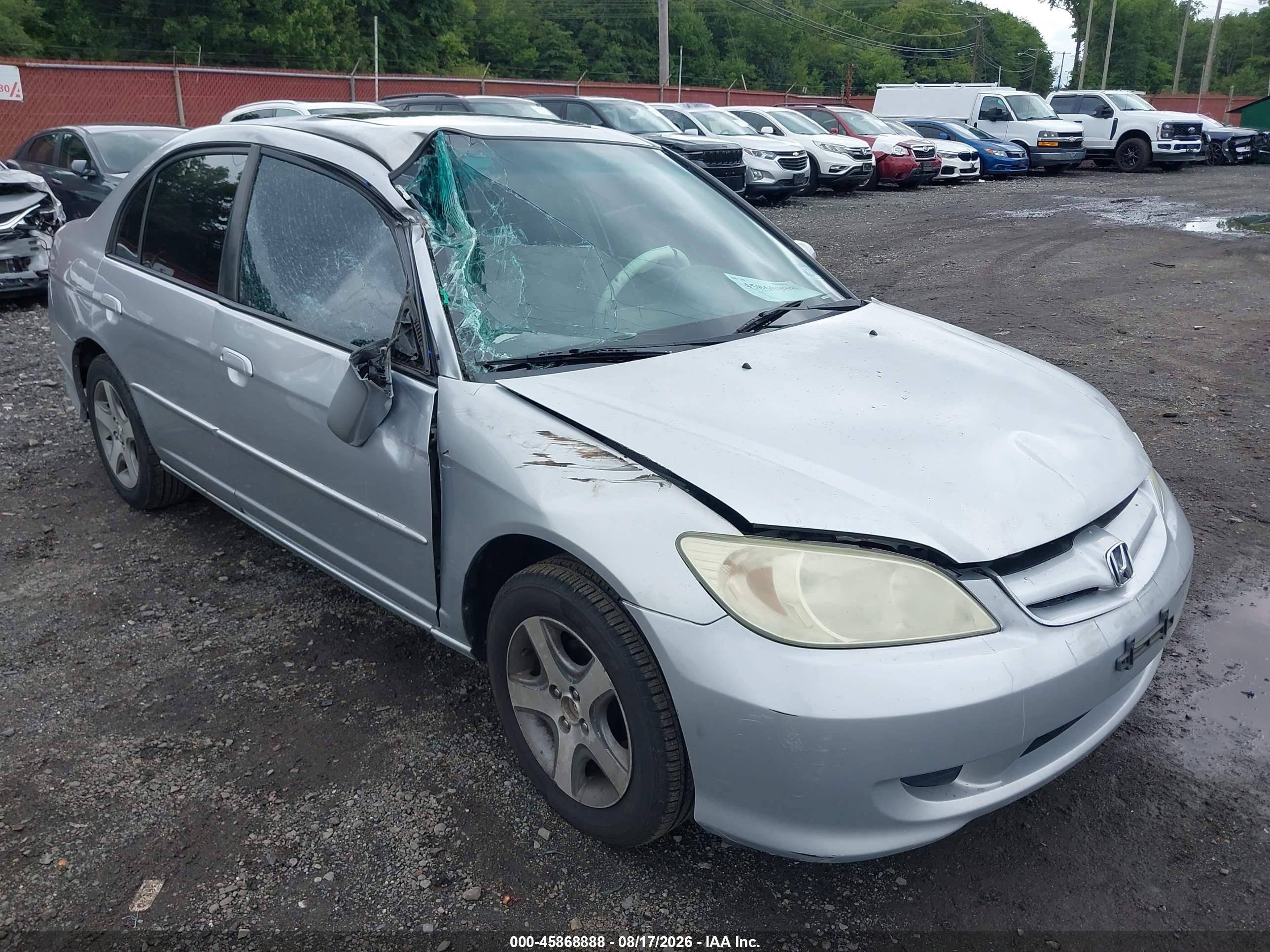 2004 Honda Civic Ex Серый vin: 2HGES26804H631245