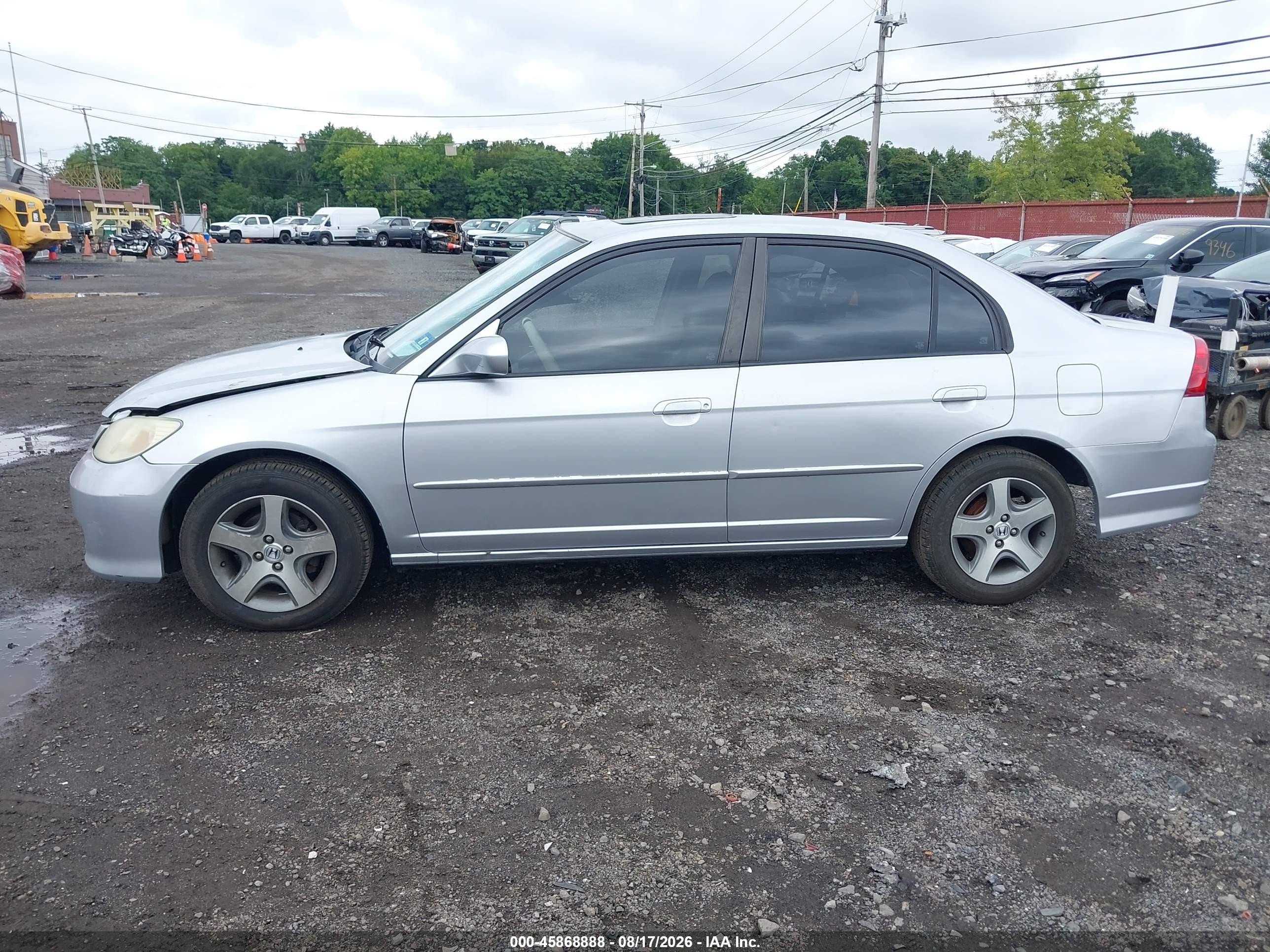 2004 Honda Civic Ex Серый vin: 2HGES26804H631245