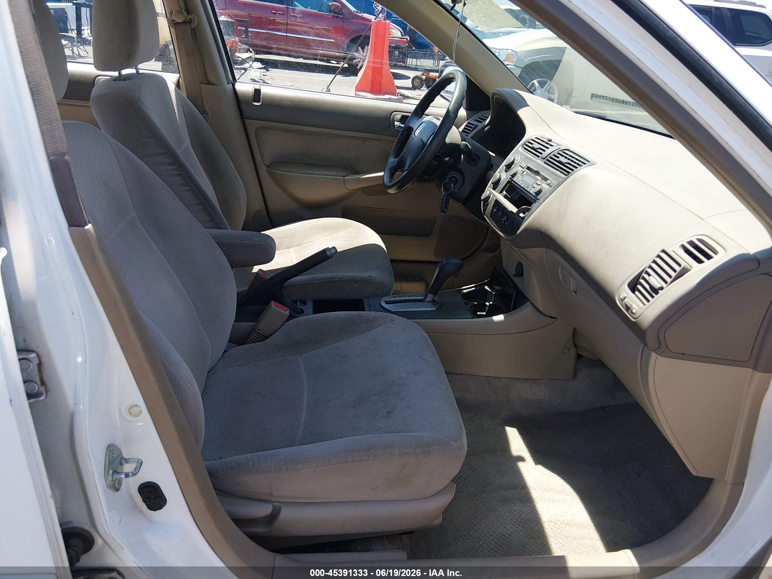 2002 Honda Civic Ex White vin: 2HGES26812H574809