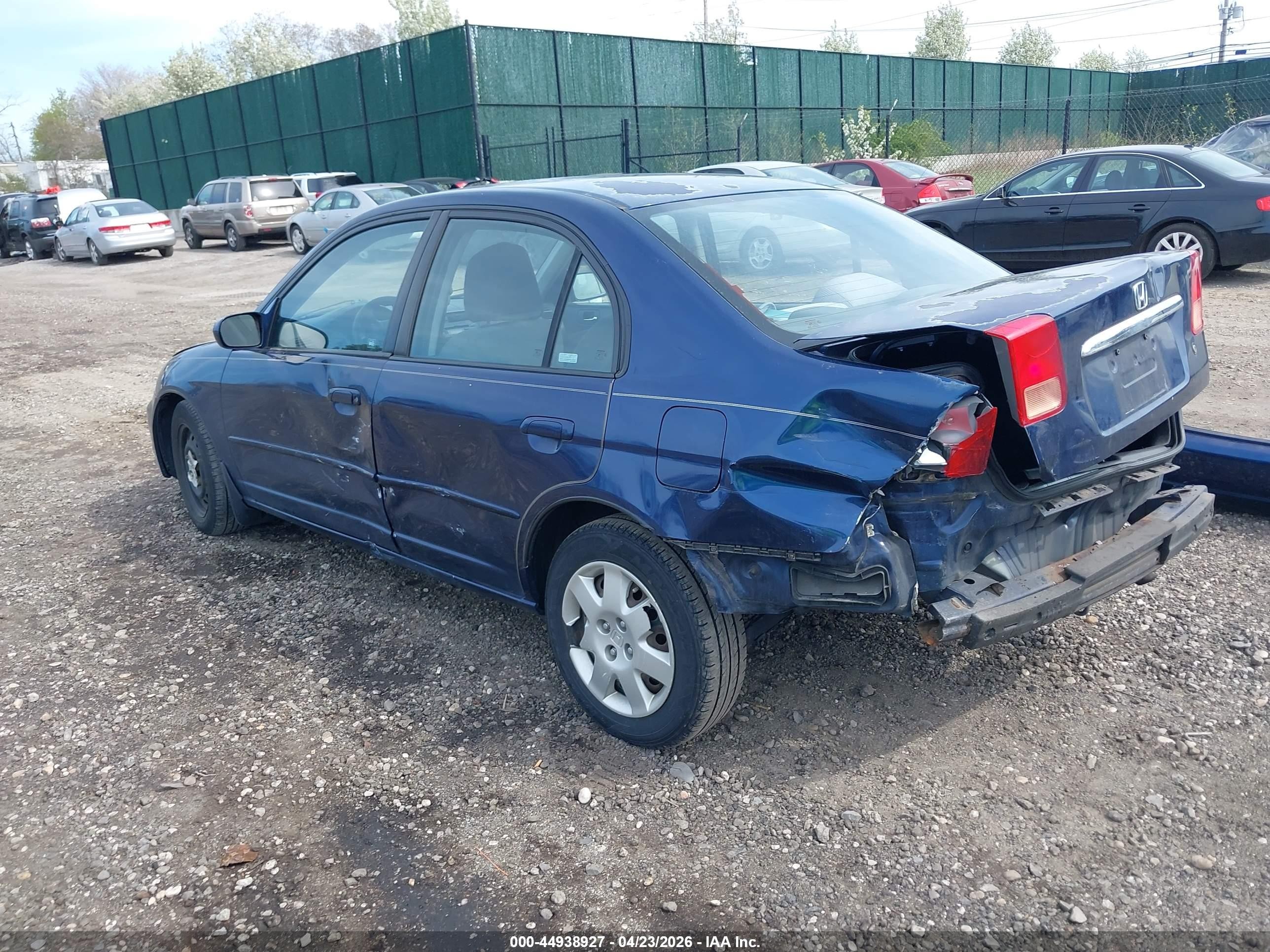 2002 Honda Civic Ex Синий vin: 2HGES26812H609946