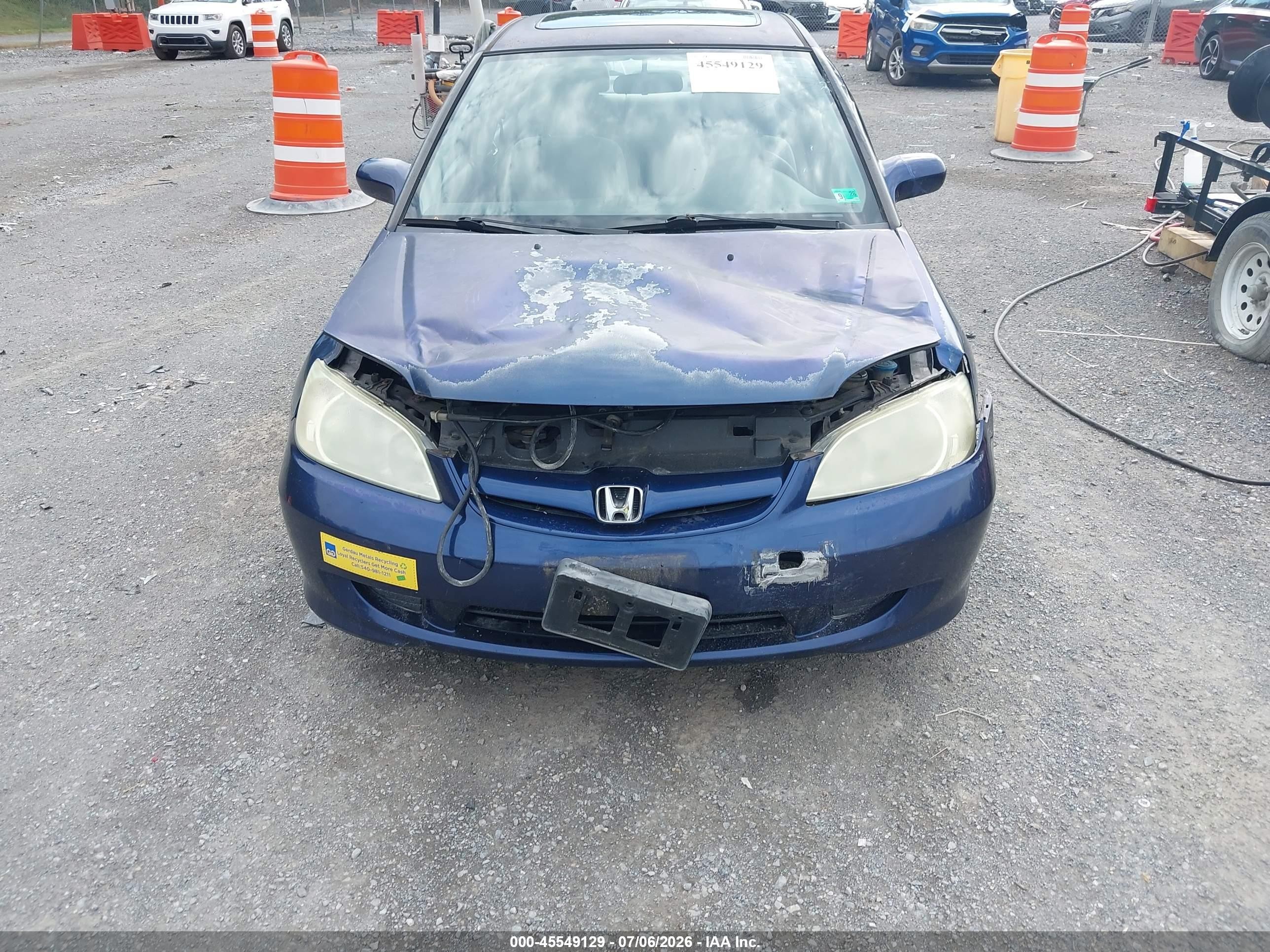 2005 Honda Civic Ex Black vin: 2HGES26815H573812