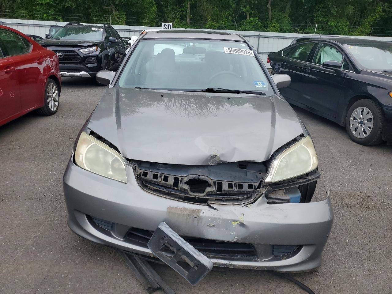 2005 Honda Civic Ex Silver vin: 2HGES26815H600149