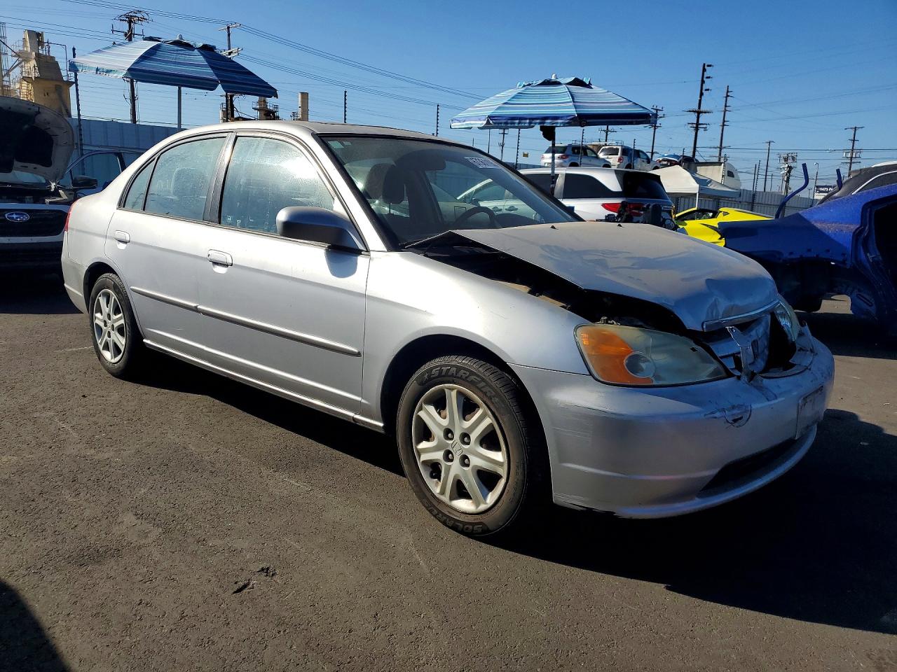 2003 Honda Civic Ex Silver vin: 2HGES26823H545403
