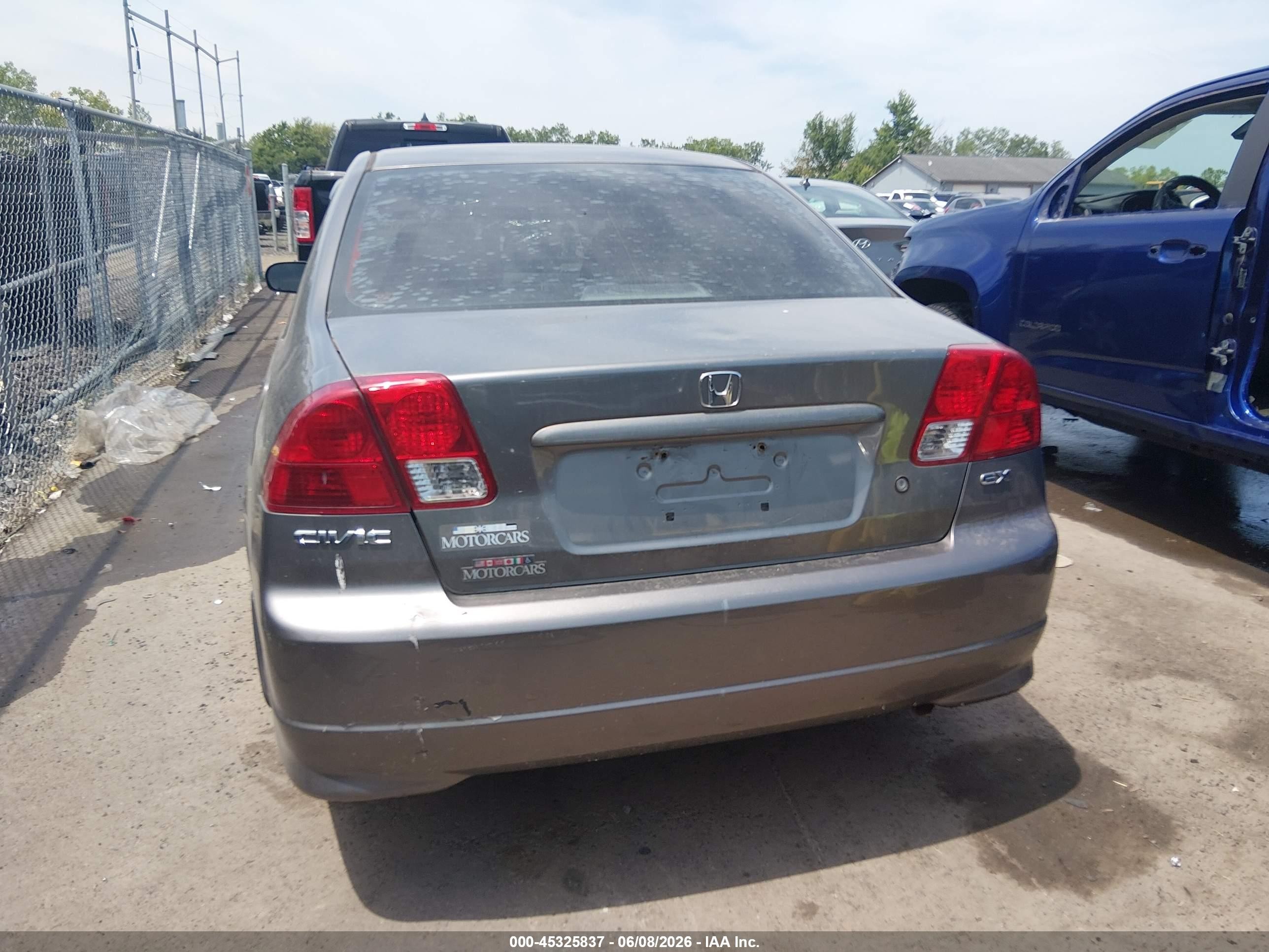 2005 Honda Civic Ex Gray vin: 2HGES26825H511903