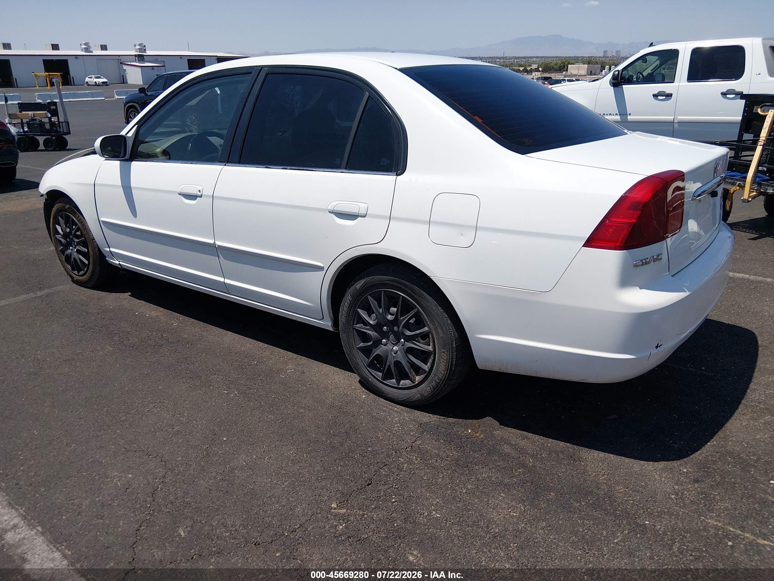 2002 Honda Civic Ex White vin: 2HGES26832H520170