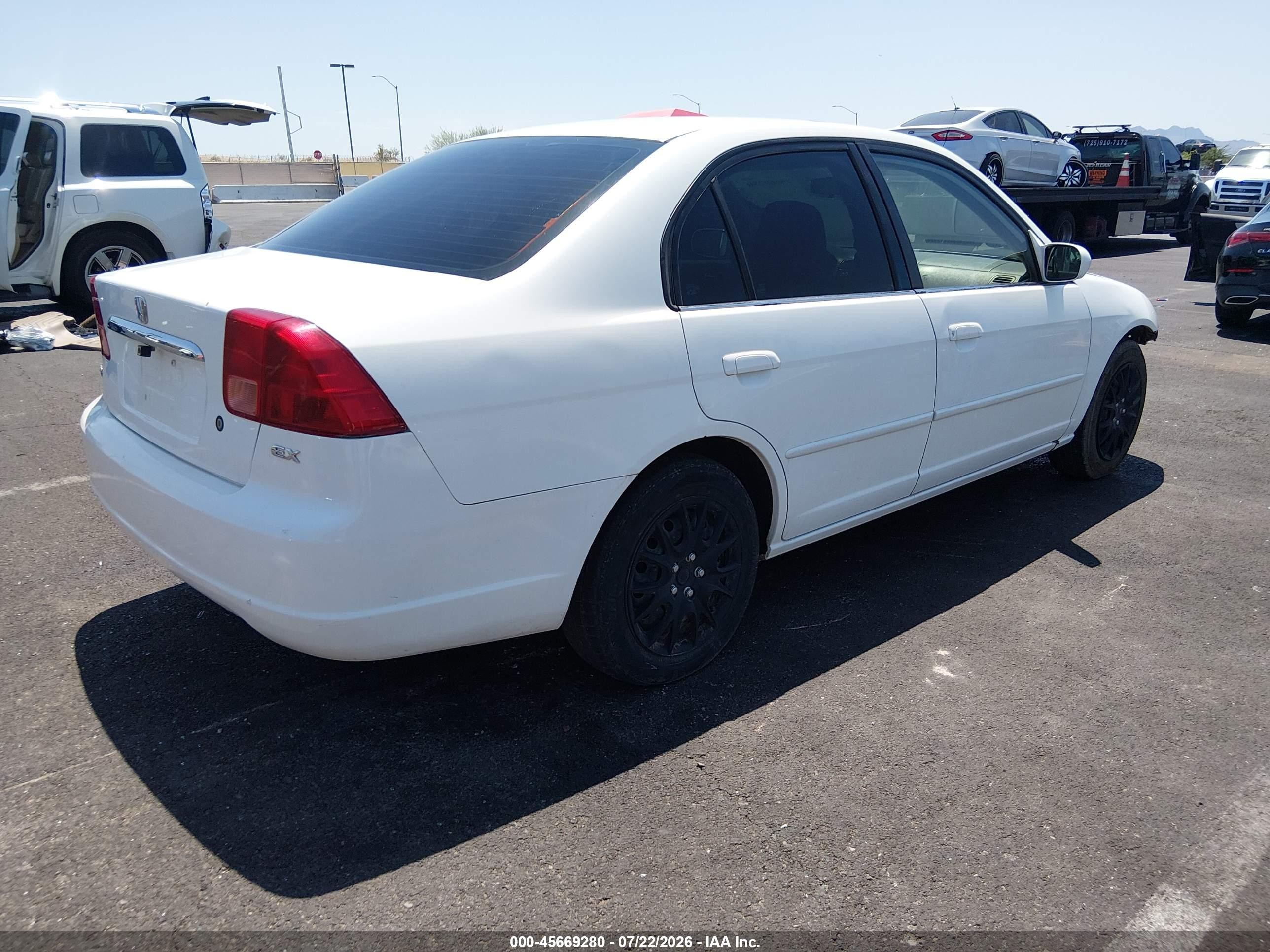 2002 Honda Civic Ex White vin: 2HGES26832H520170