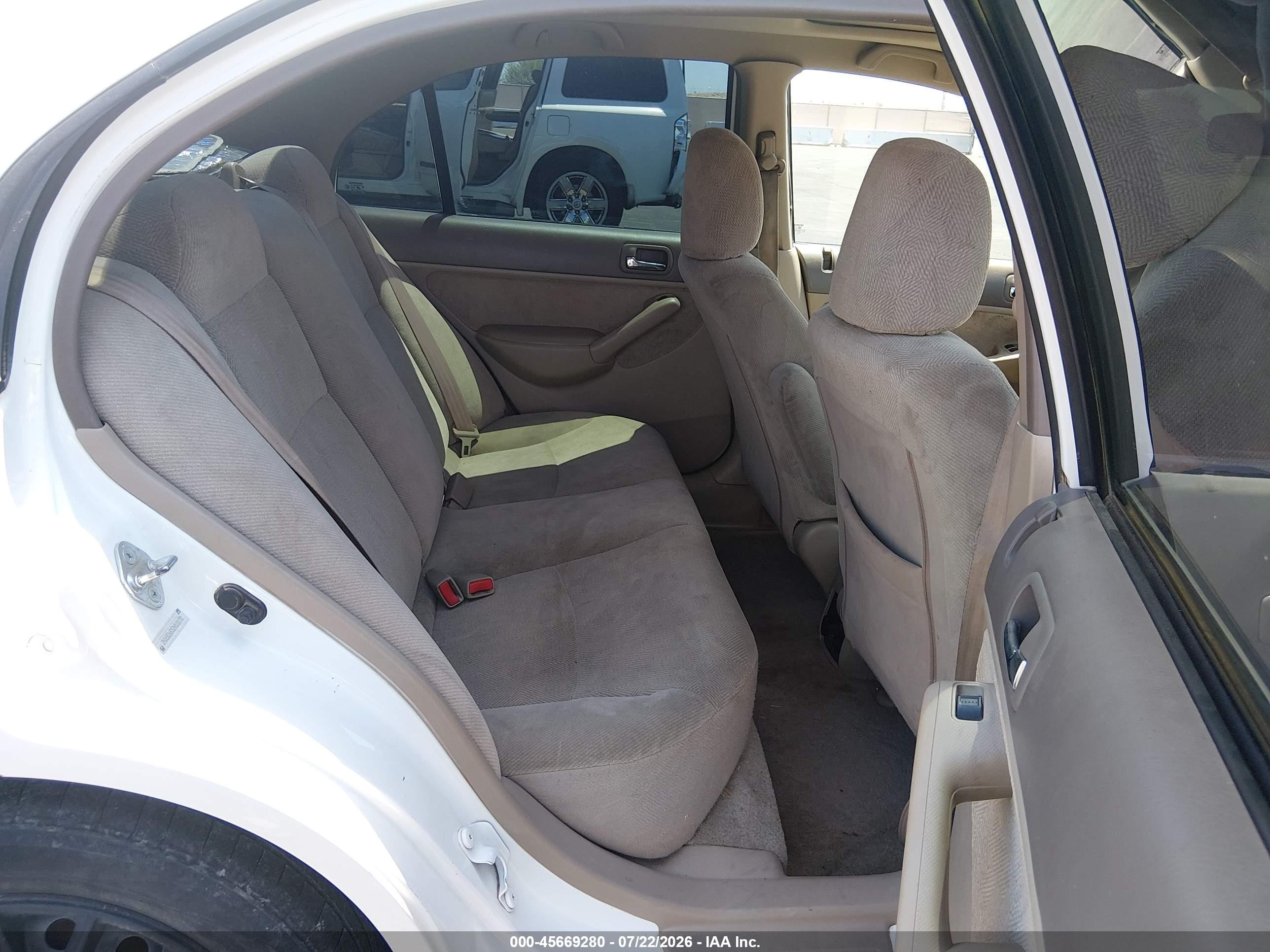 2002 Honda Civic Ex White vin: 2HGES26832H520170