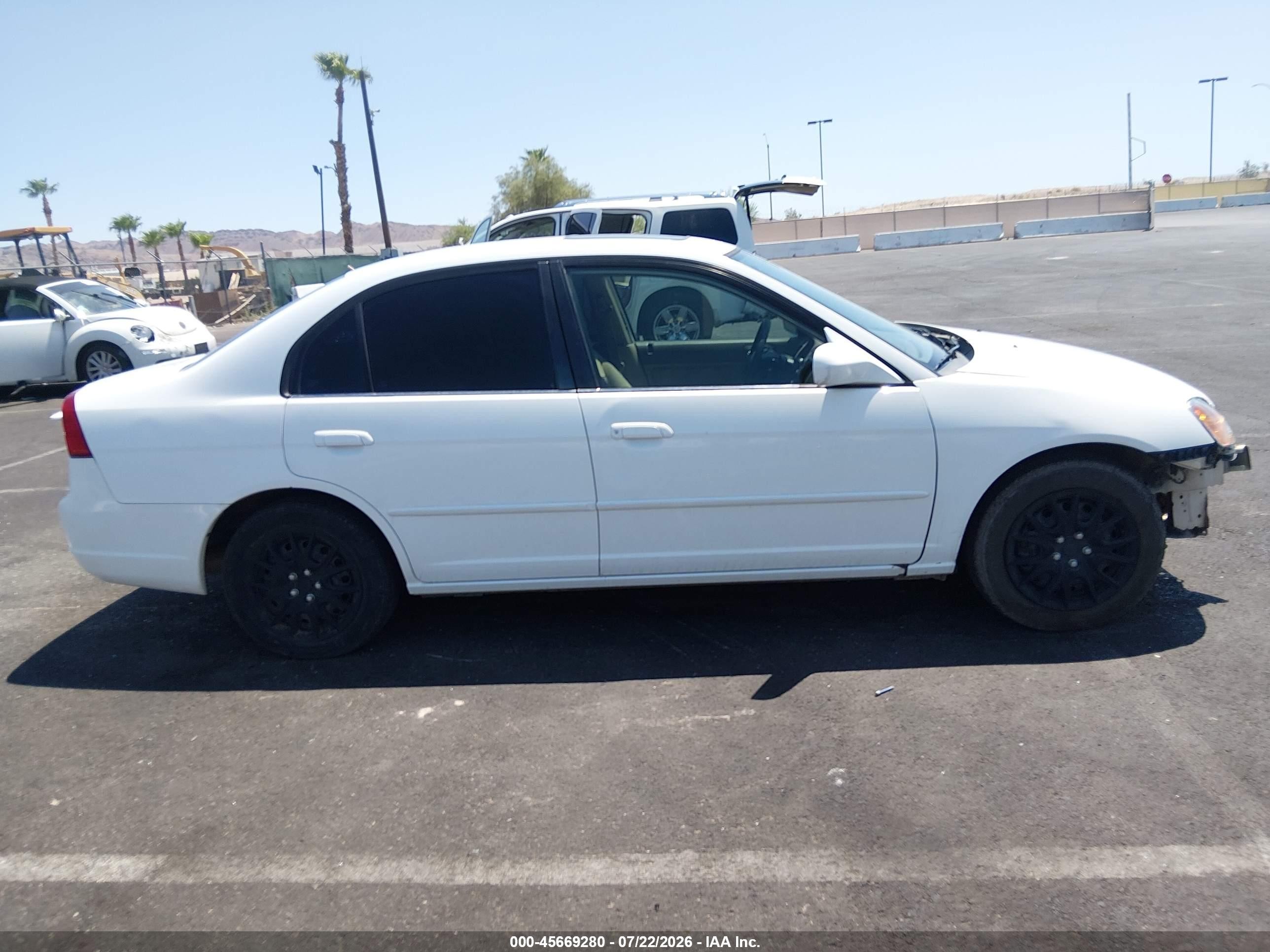 2002 Honda Civic Ex White vin: 2HGES26832H520170