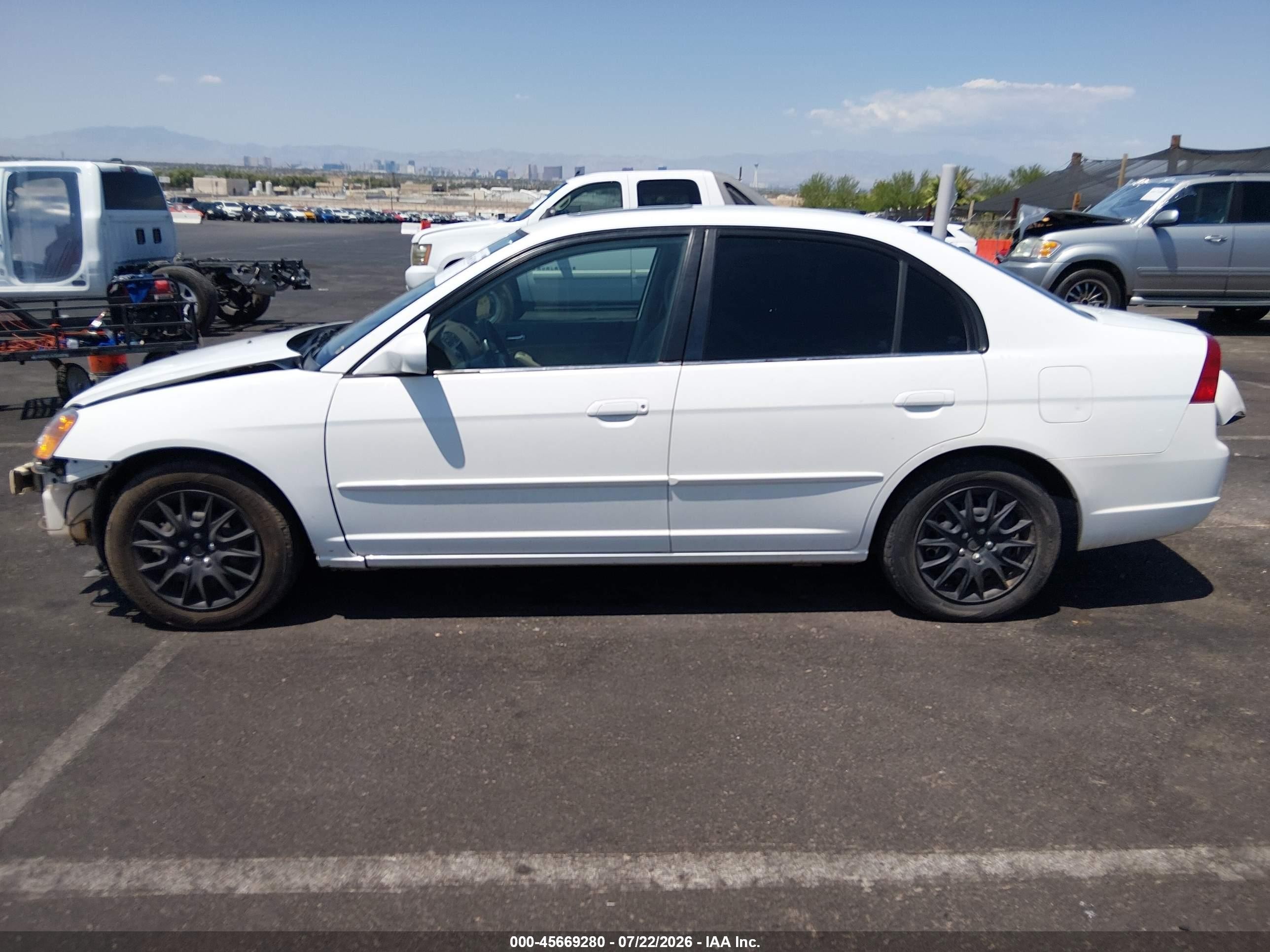 2002 Honda Civic Ex White vin: 2HGES26832H520170
