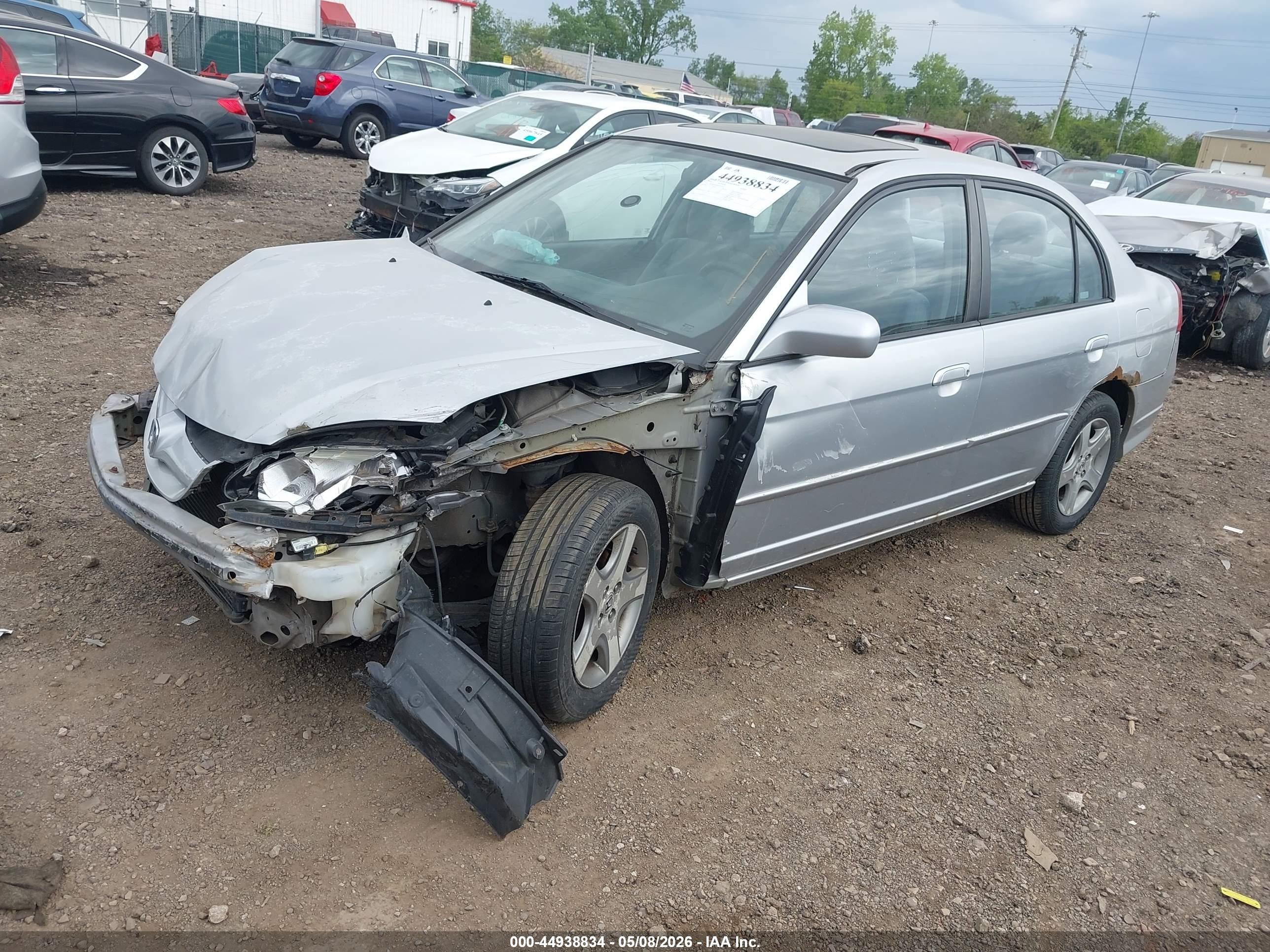 2004 Honda Civic Ex Серебряный vin: 2HGES26834H632521