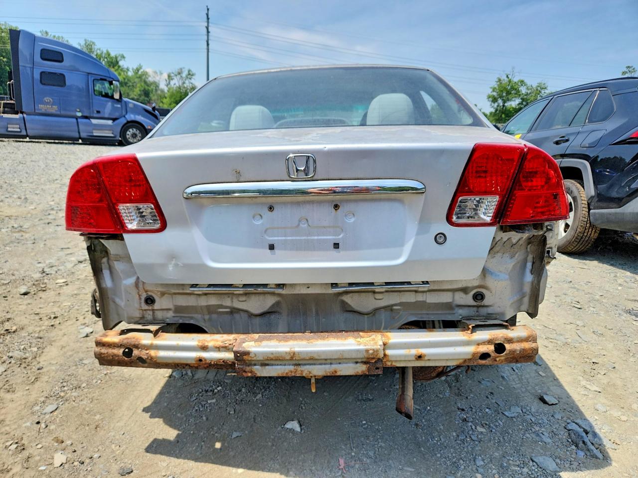 2003 Honda Civic Ex Silver vin: 2HGES26843H586857