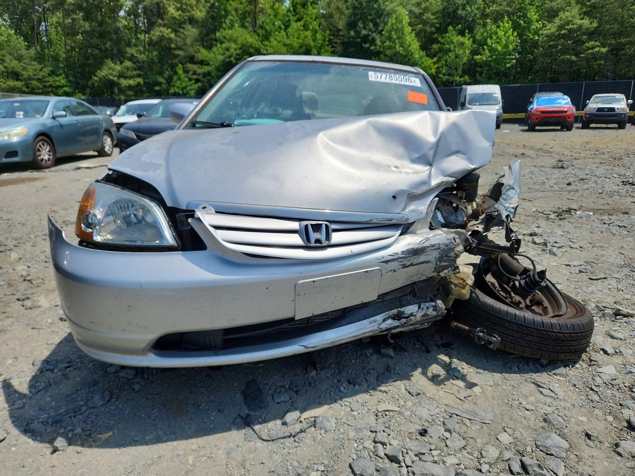 2003 Honda Civic Ex Silver vin: 2HGES26843H586857