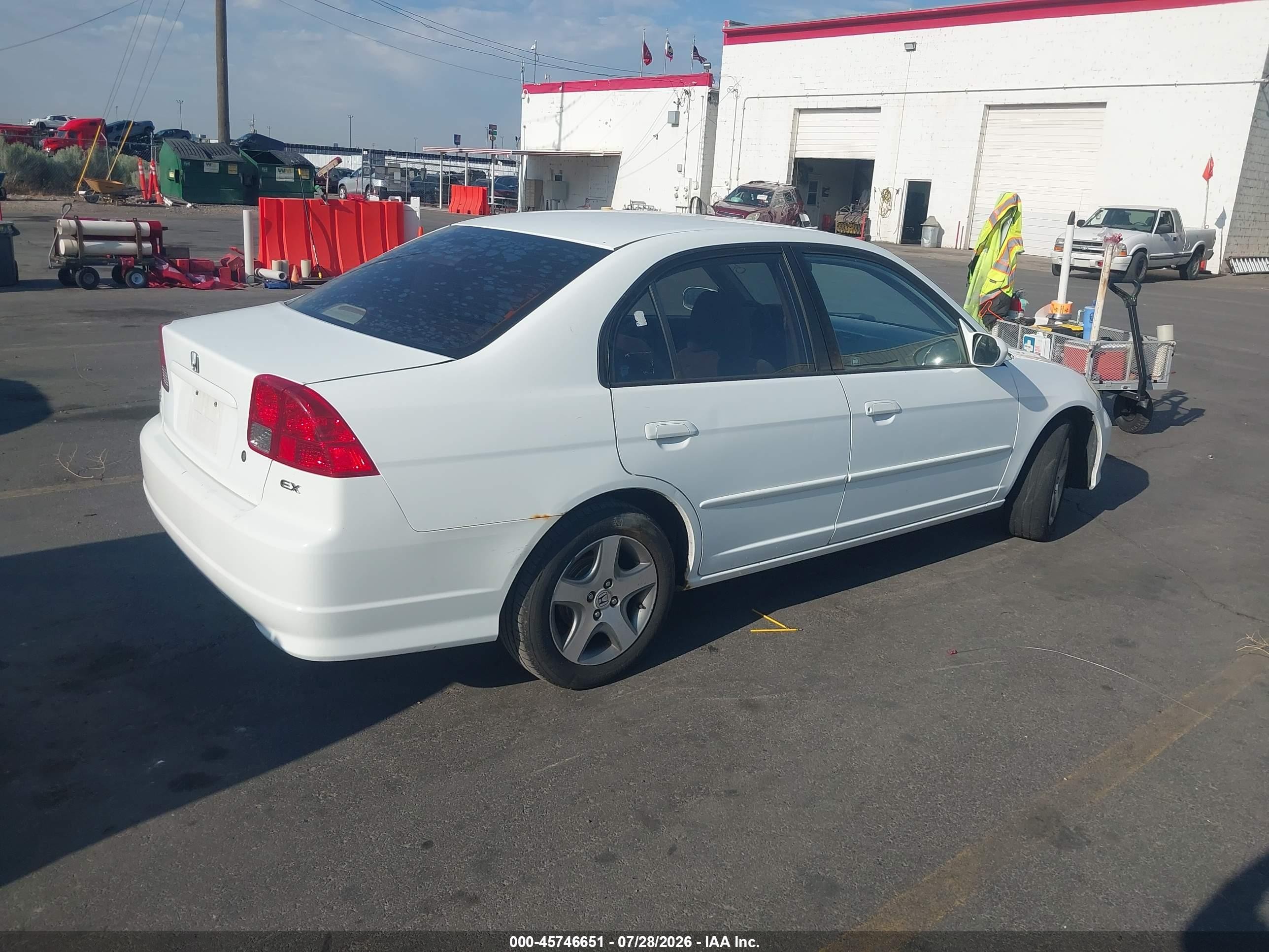 2004 Honda Civic Ex White vin: 2HGES26844H566013