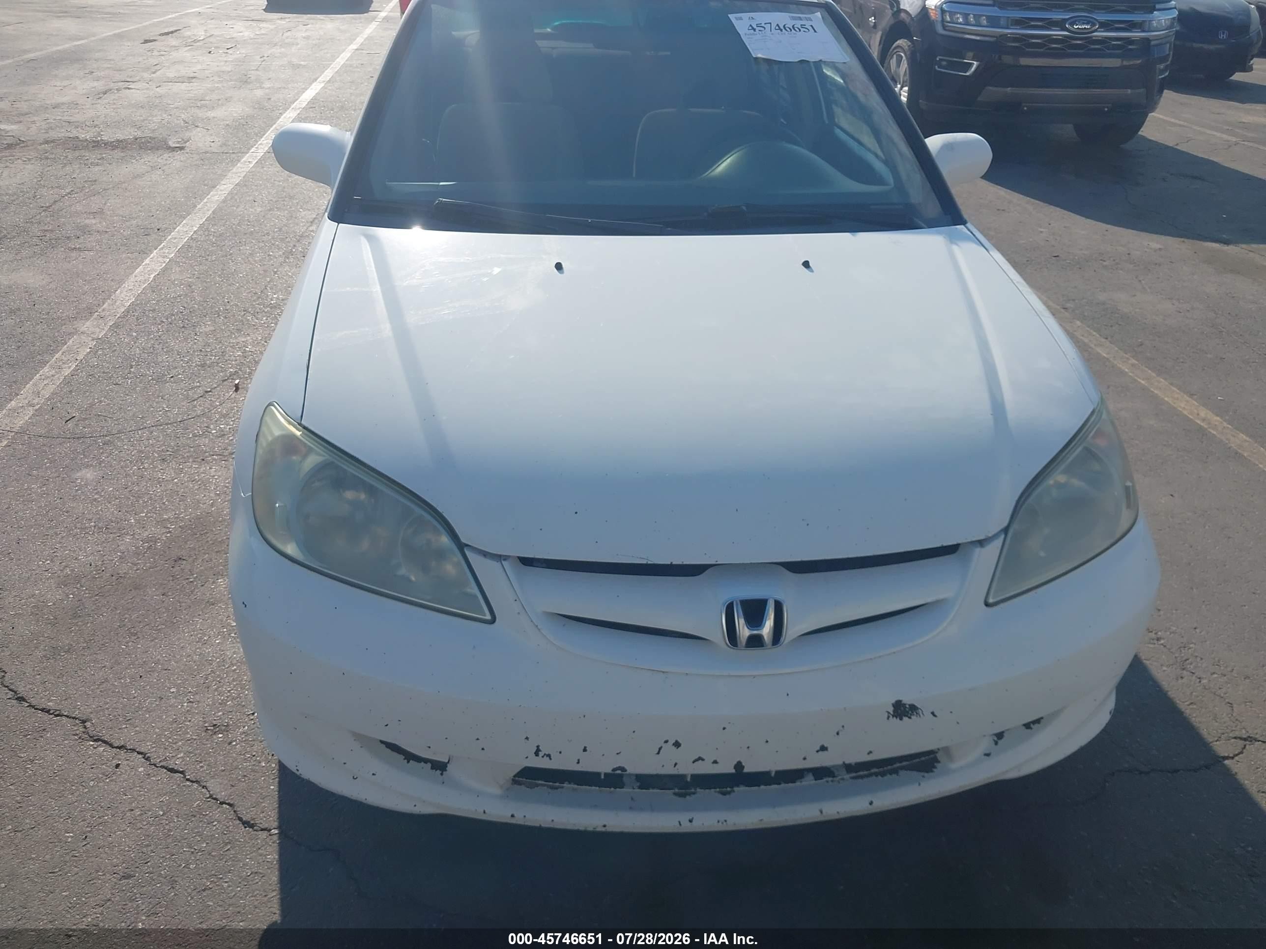 2004 Honda Civic Ex White vin: 2HGES26844H566013