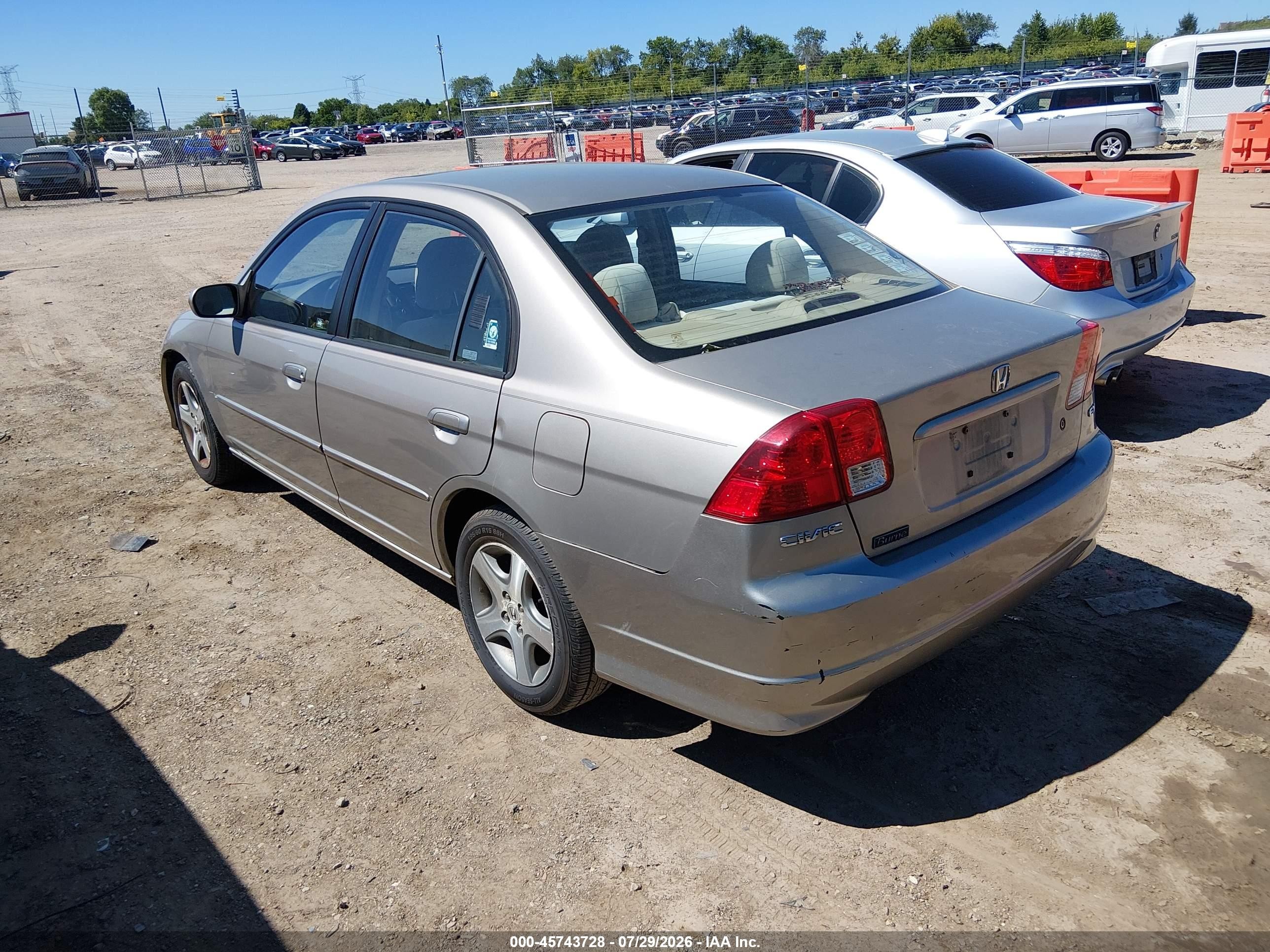 2004 Honda Civic Ex Gold vin: 2HGES26844H609877