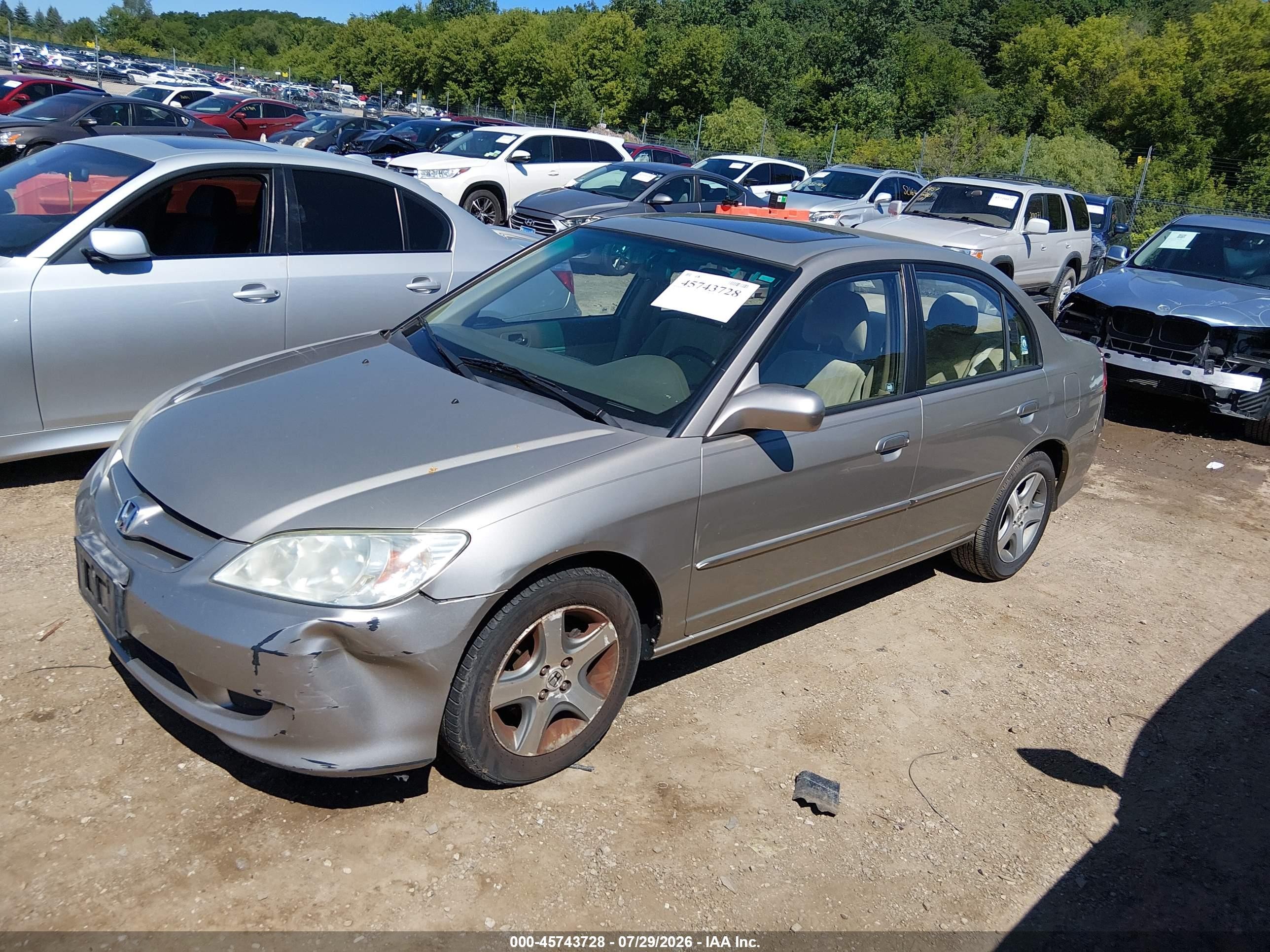 2004 Honda Civic Ex Gold vin: 2HGES26844H609877