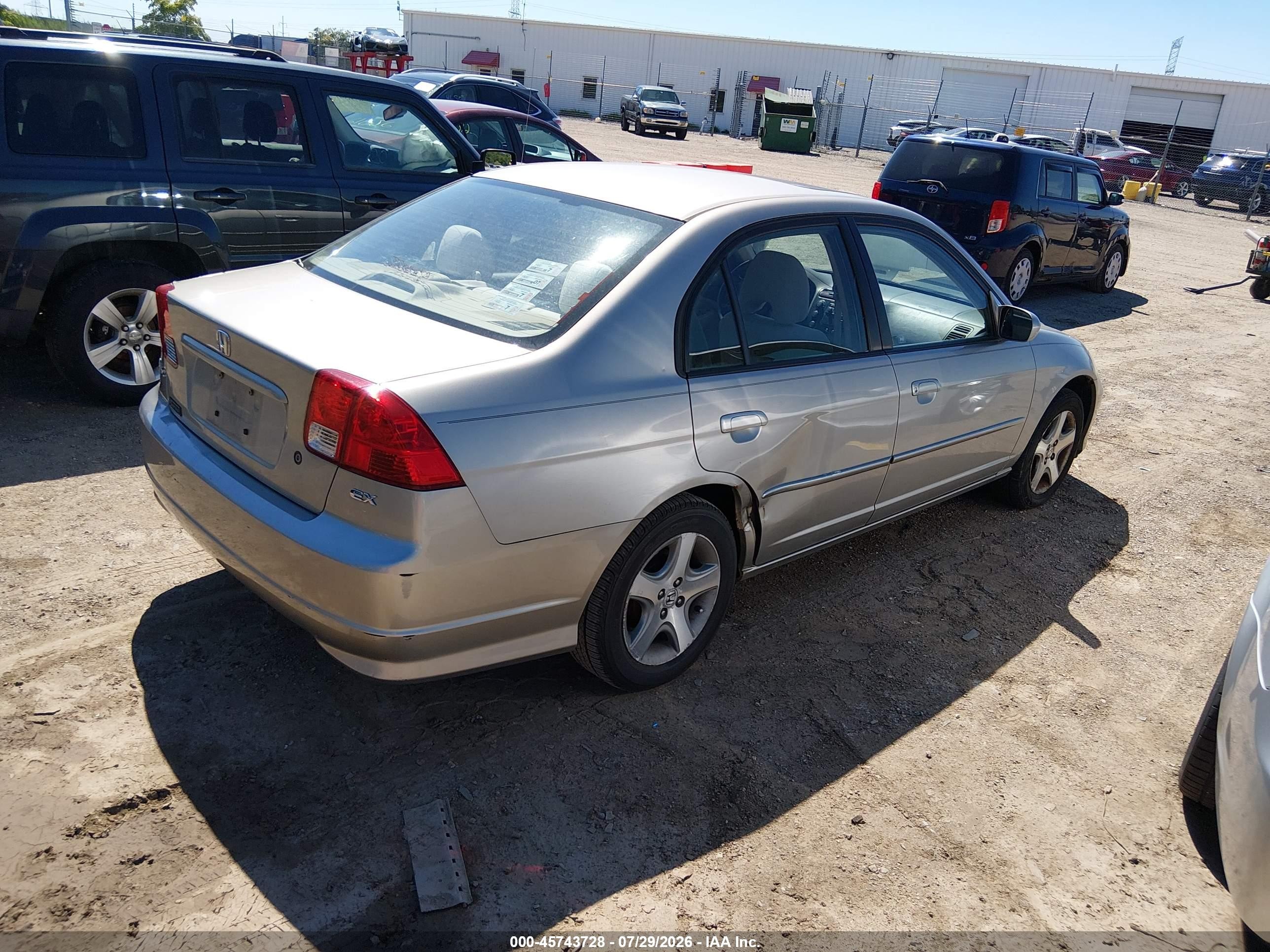 2004 Honda Civic Ex Gold vin: 2HGES26844H609877