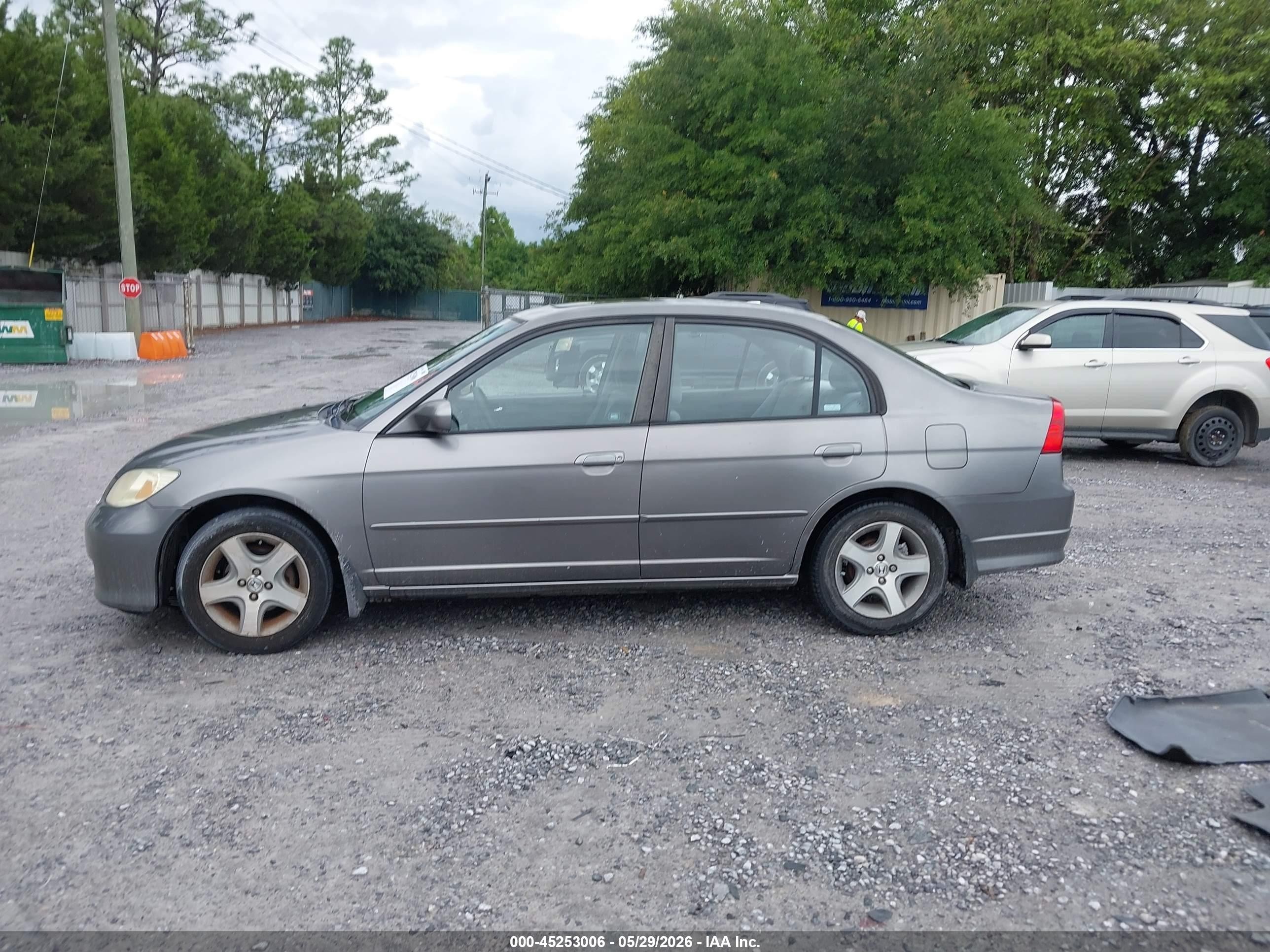 2005 Honda Civic Ex Gray vin: 2HGES26855H542594