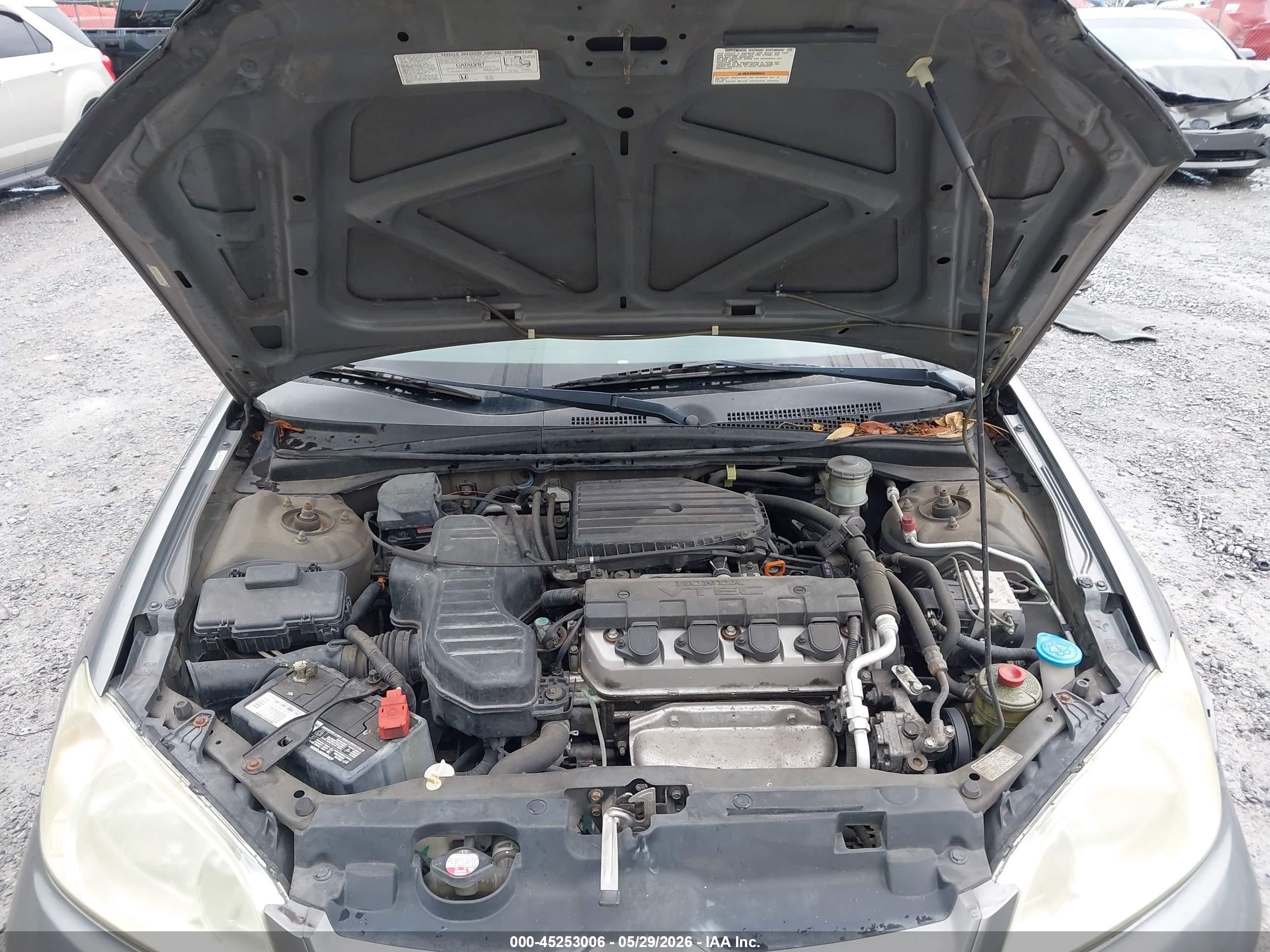 2005 Honda Civic Ex Gray vin: 2HGES26855H542594