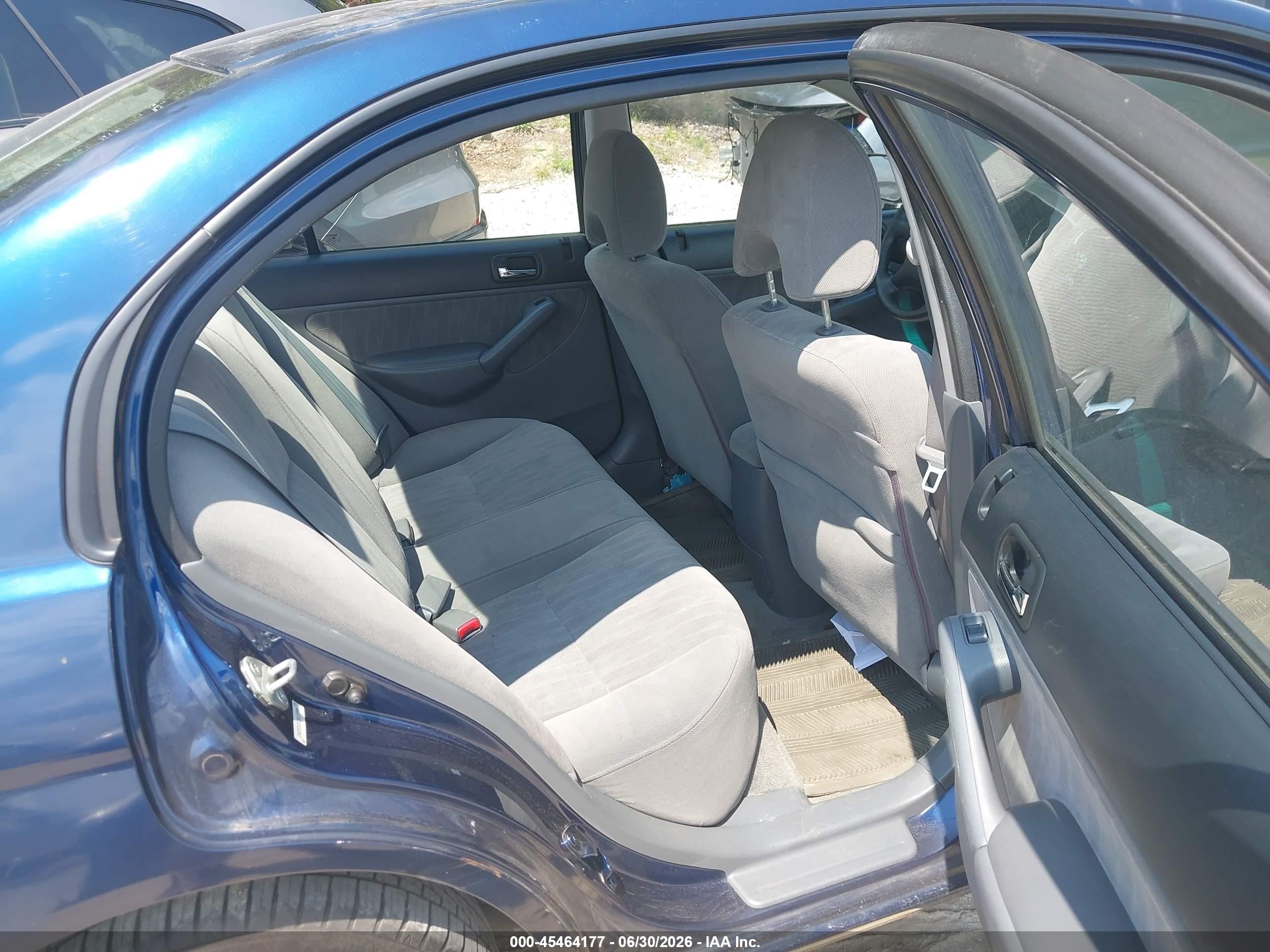 2003 Honda Civic Ex Blue vin: 2HGES26873H615395