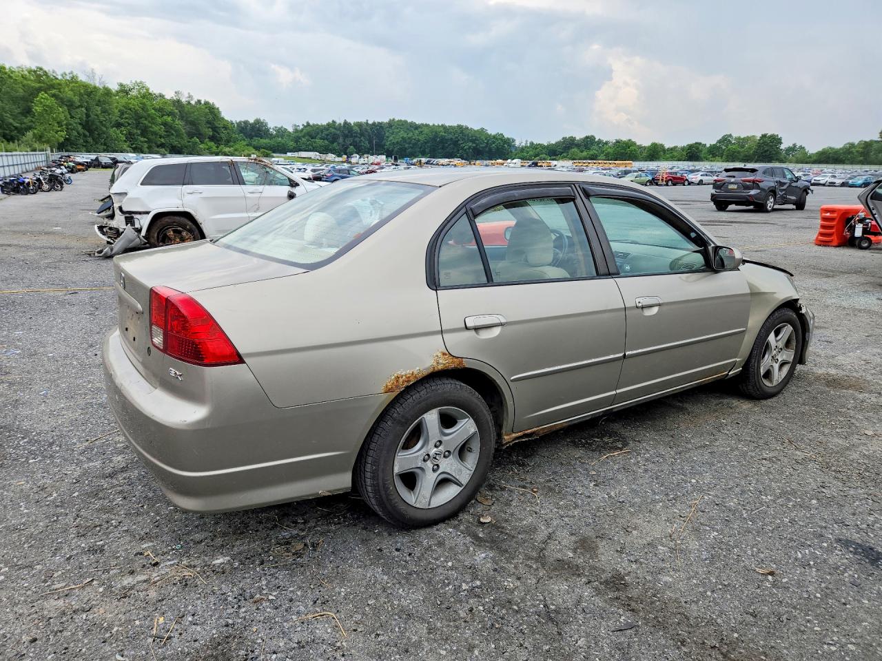 2004 Honda Civic Ex Tan vin: 2HGES26884H515209