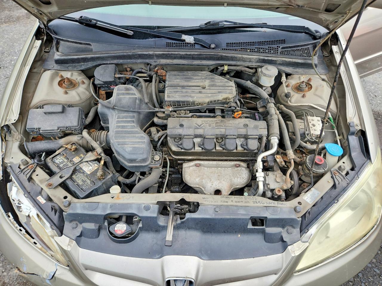2004 Honda Civic Ex Tan vin: 2HGES26884H515209