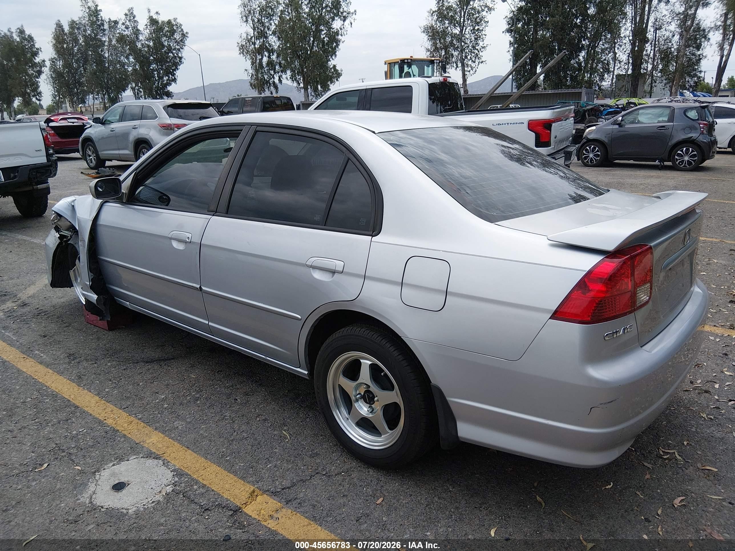 2004 Honda Civic Ex Silver vin: 2HGES268X4H522503