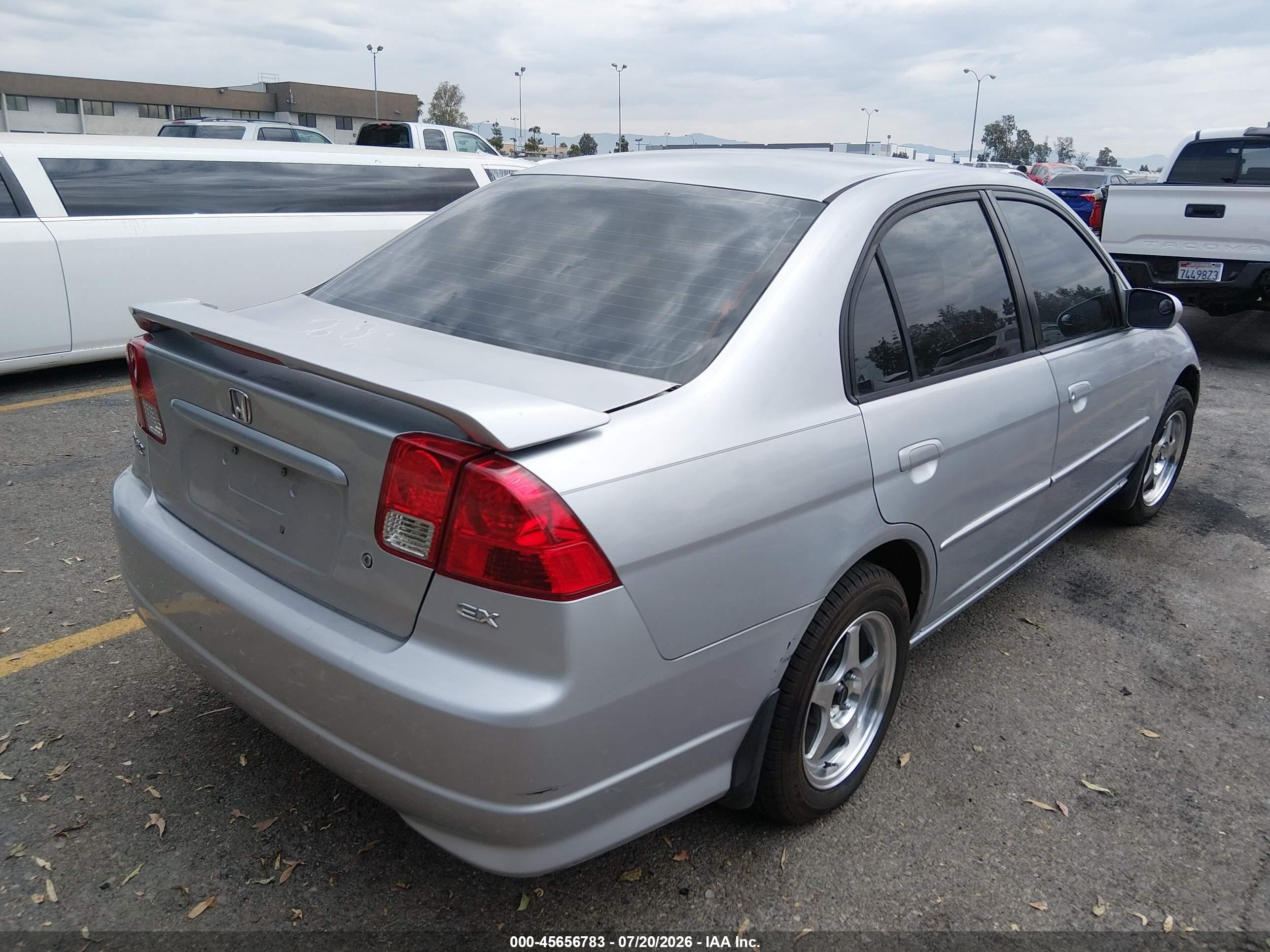 2004 Honda Civic Ex Silver vin: 2HGES268X4H522503