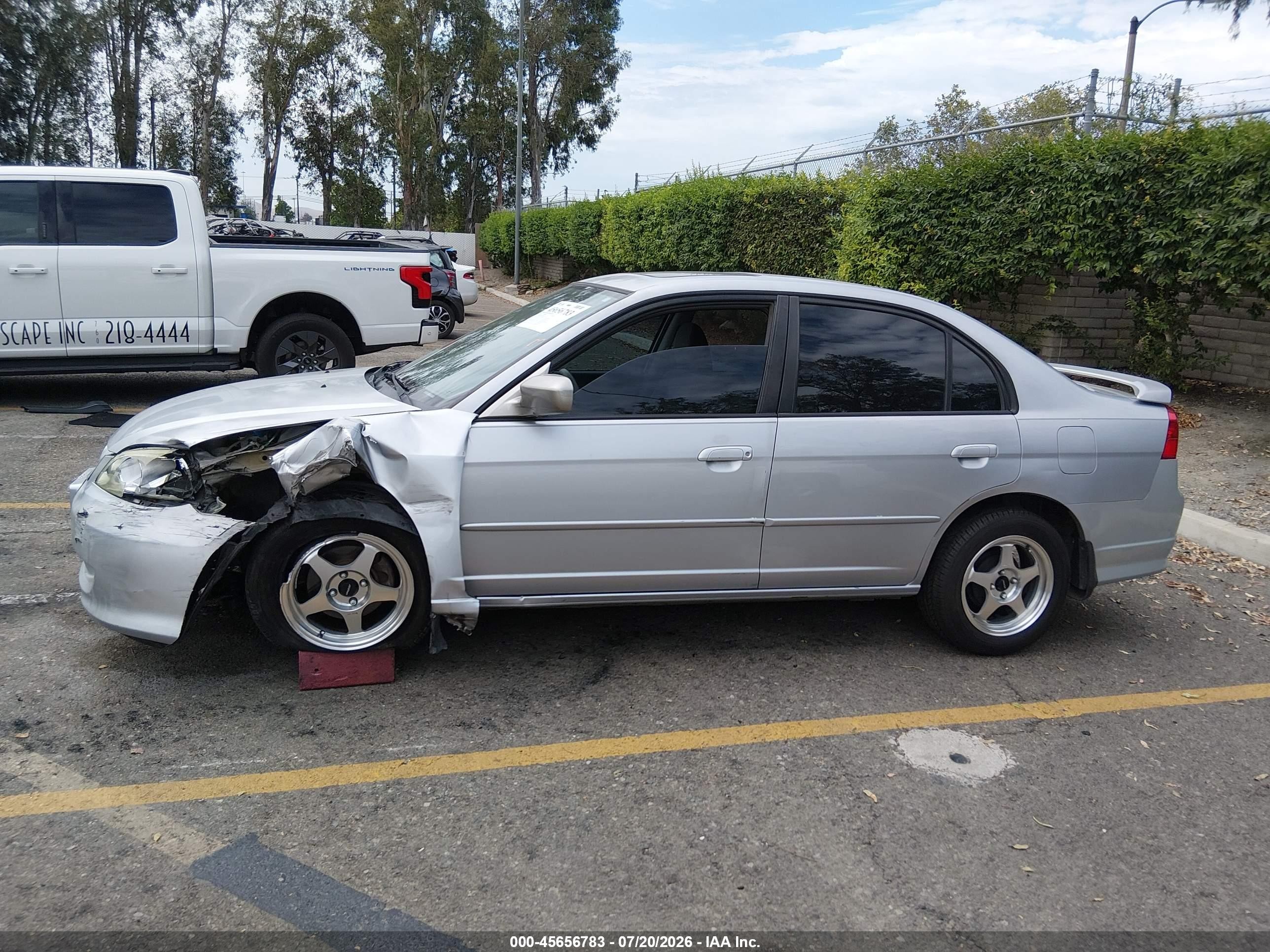 2004 Honda Civic Ex Silver vin: 2HGES268X4H522503