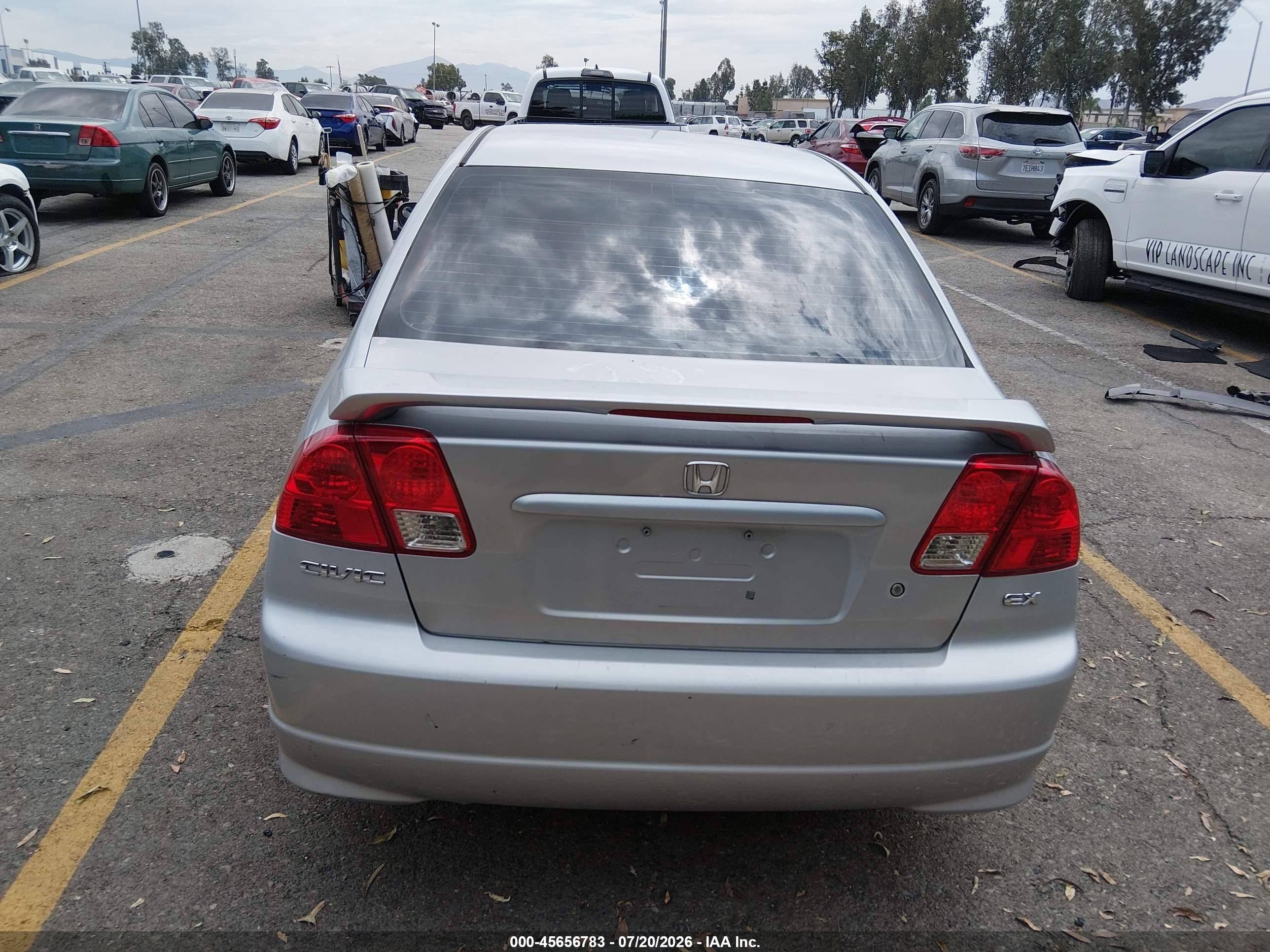 2004 Honda Civic Ex Silver vin: 2HGES268X4H522503