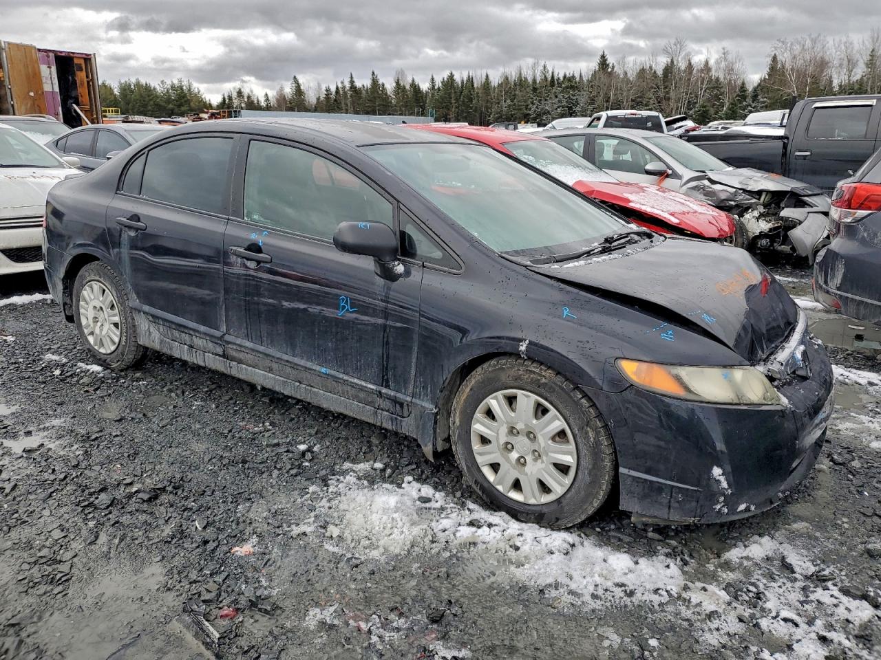2008 Honda Civic Dx Black vin: 2HGFA15228H004714