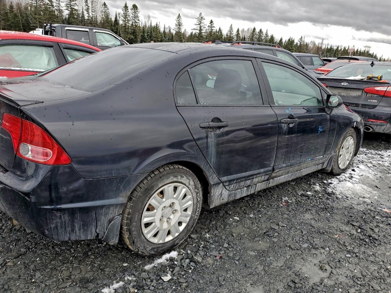 2008 Honda Civic Dx Black vin: 2HGFA15228H004714
