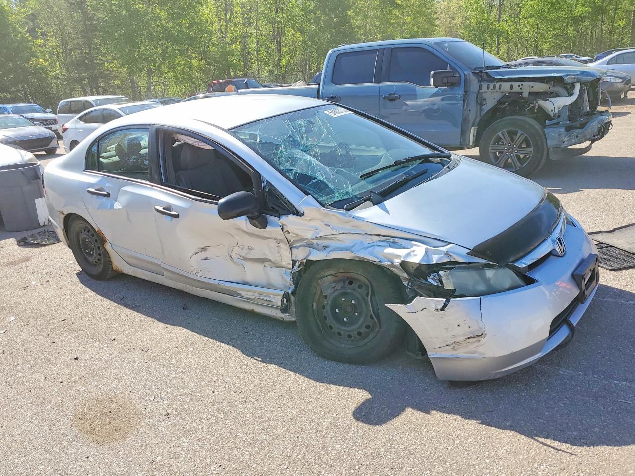 2007 Honda Civic Dx Серебряный vin: 2HGFA15317H027764