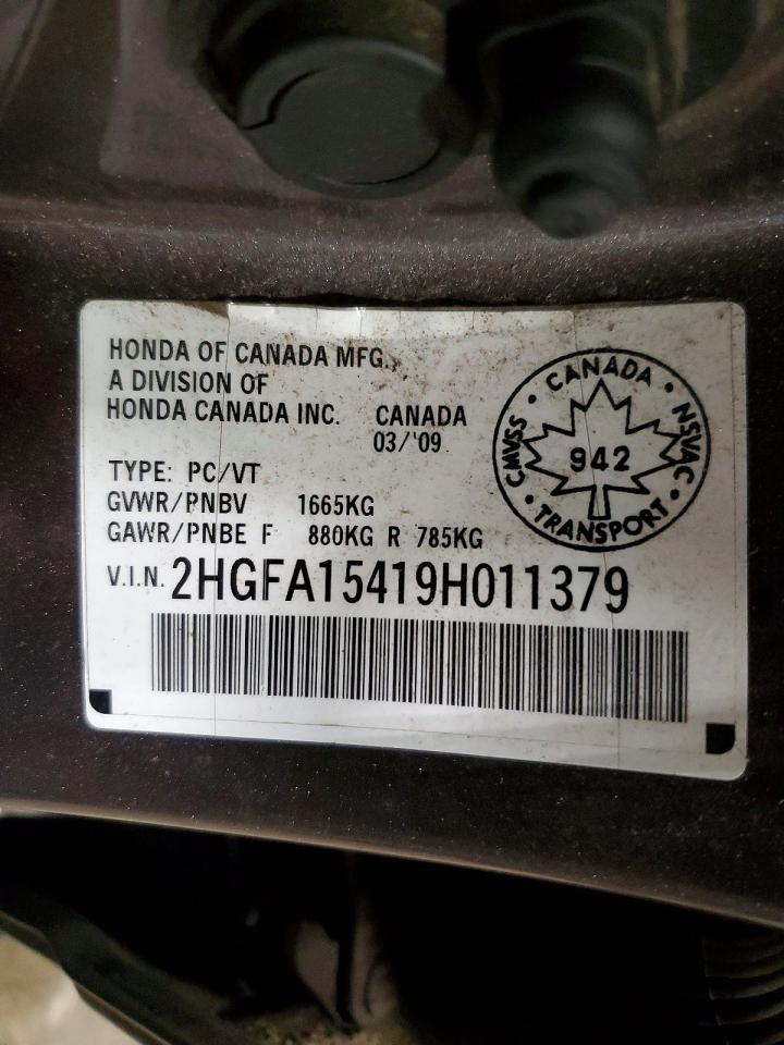 2009 Honda Civic Dx-g Brown vin: 2HGFA15419H011379