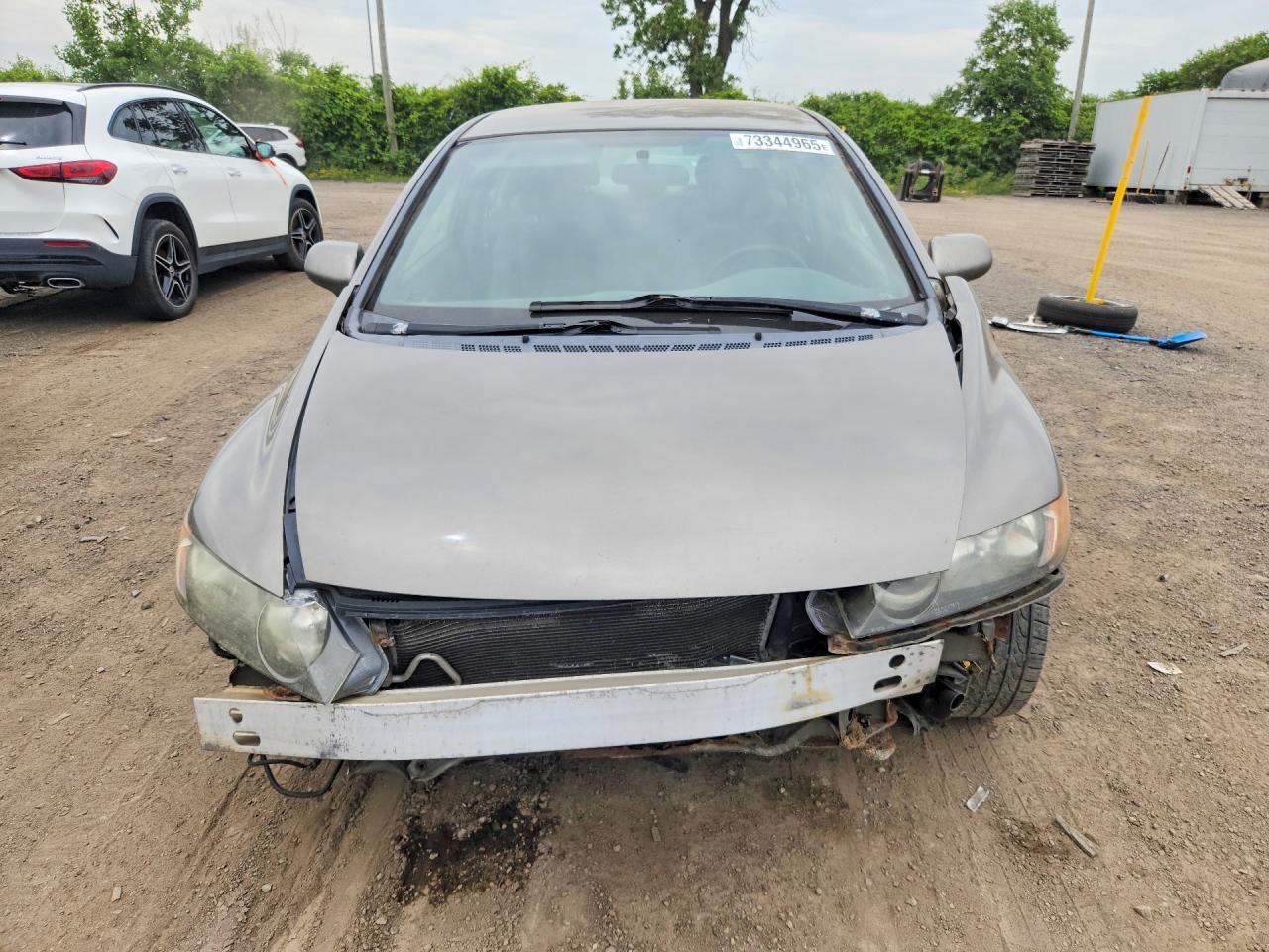 2007 Honda Civic Lx Gray vin: 2HGFA15507H043133