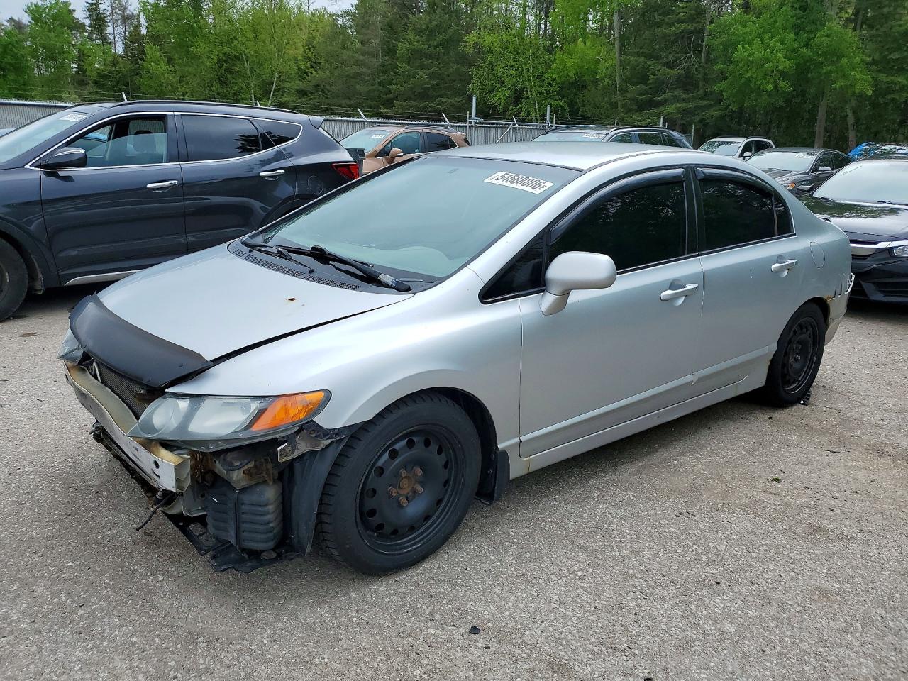 2008 Honda Civic Lx Silver vin: 2HGFA15508H006164