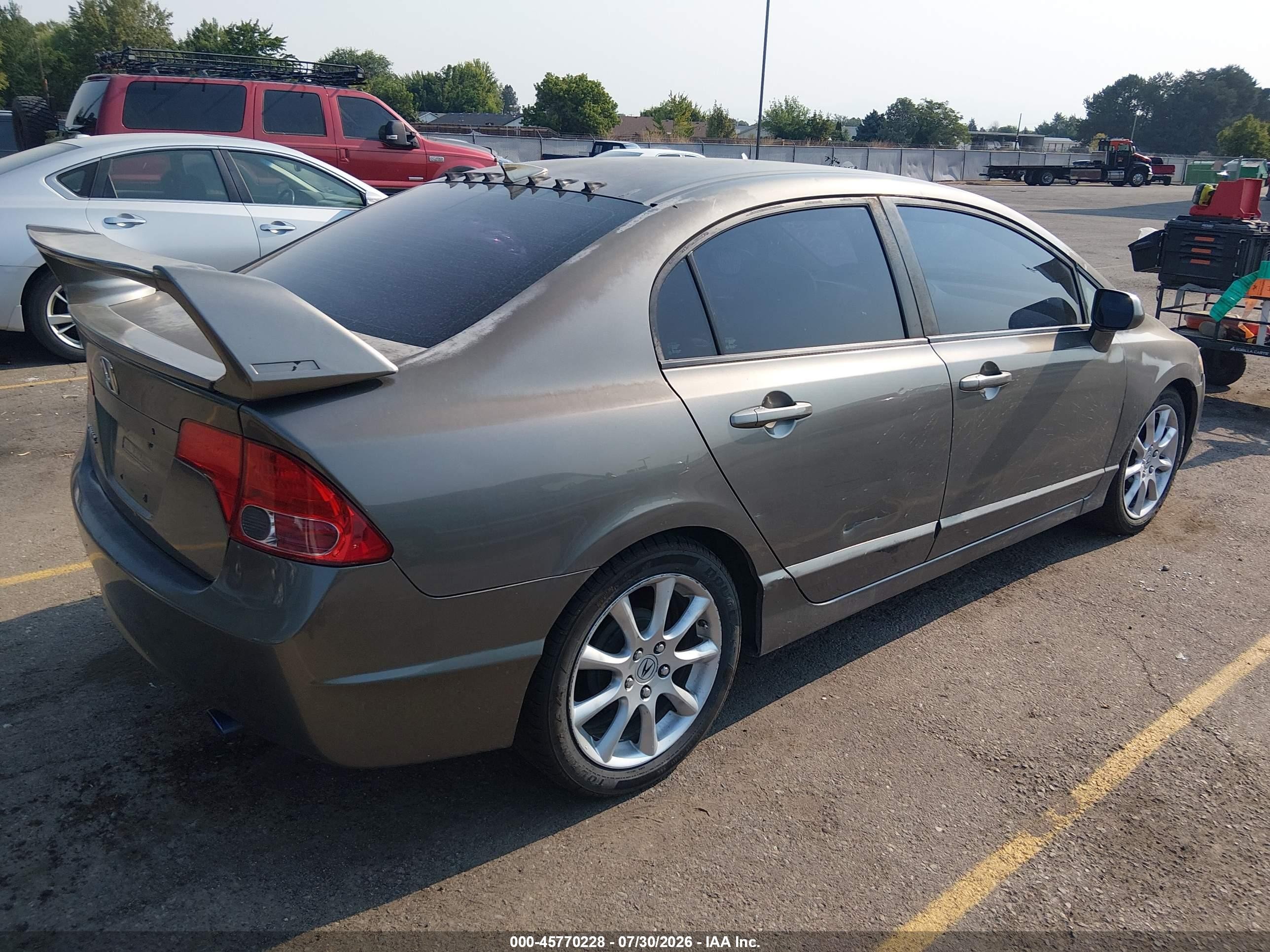 2008 Honda Civic Lx Gray vin: 2HGFA15508H341540