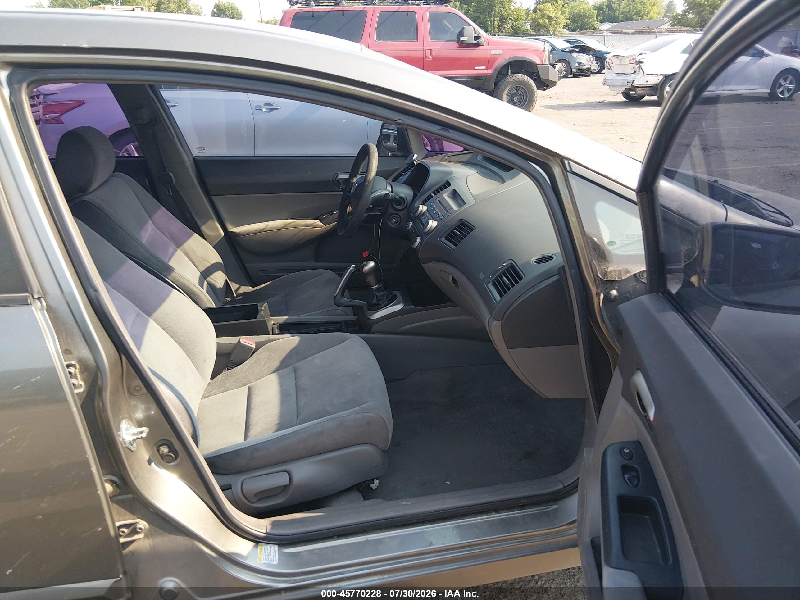 2008 Honda Civic Lx Gray vin: 2HGFA15508H341540